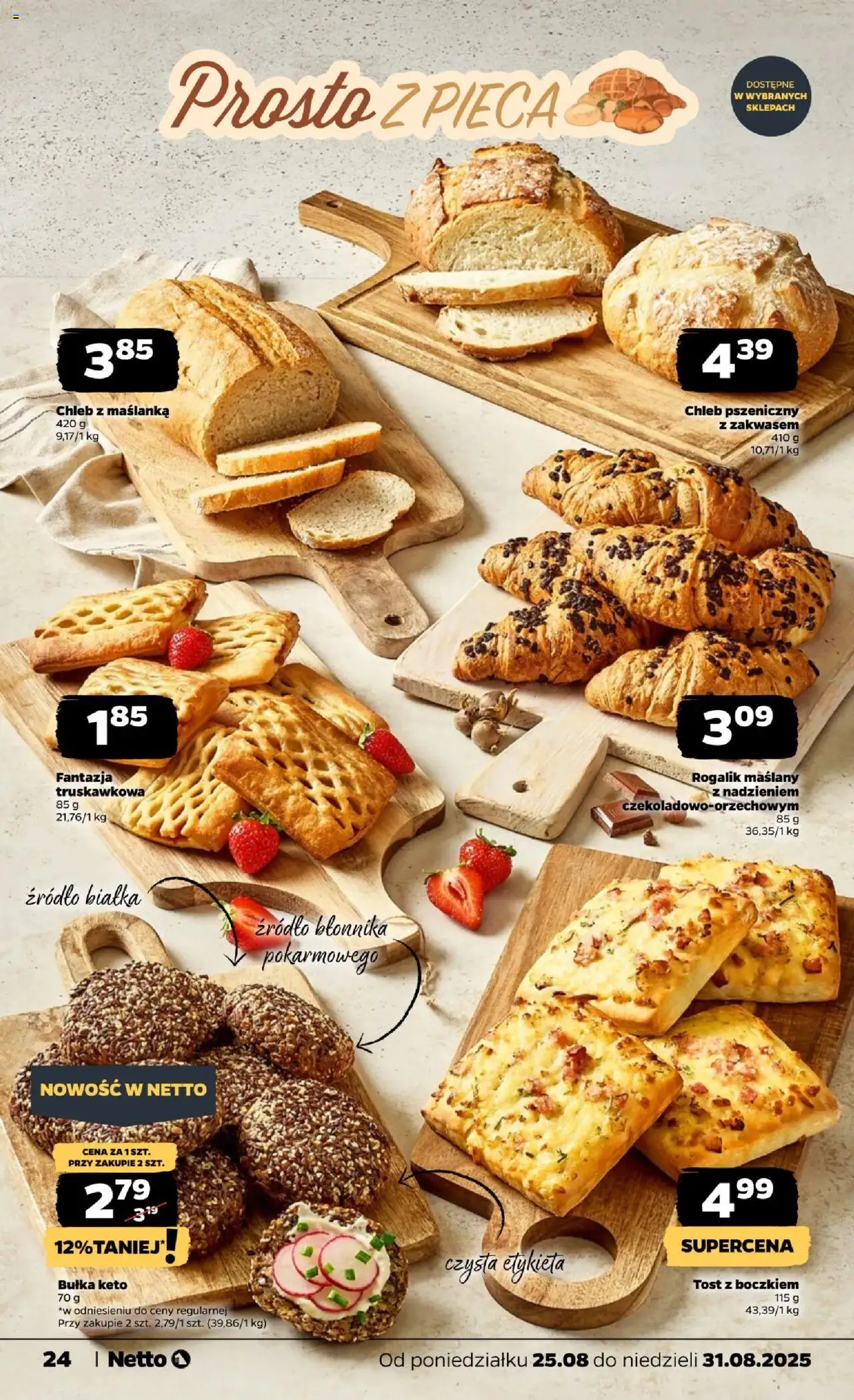 Netto gazetka - Spożywcza od 25.08.2025 | Strona: 24 | Produkty: Maślanka, Bułka, Chleb