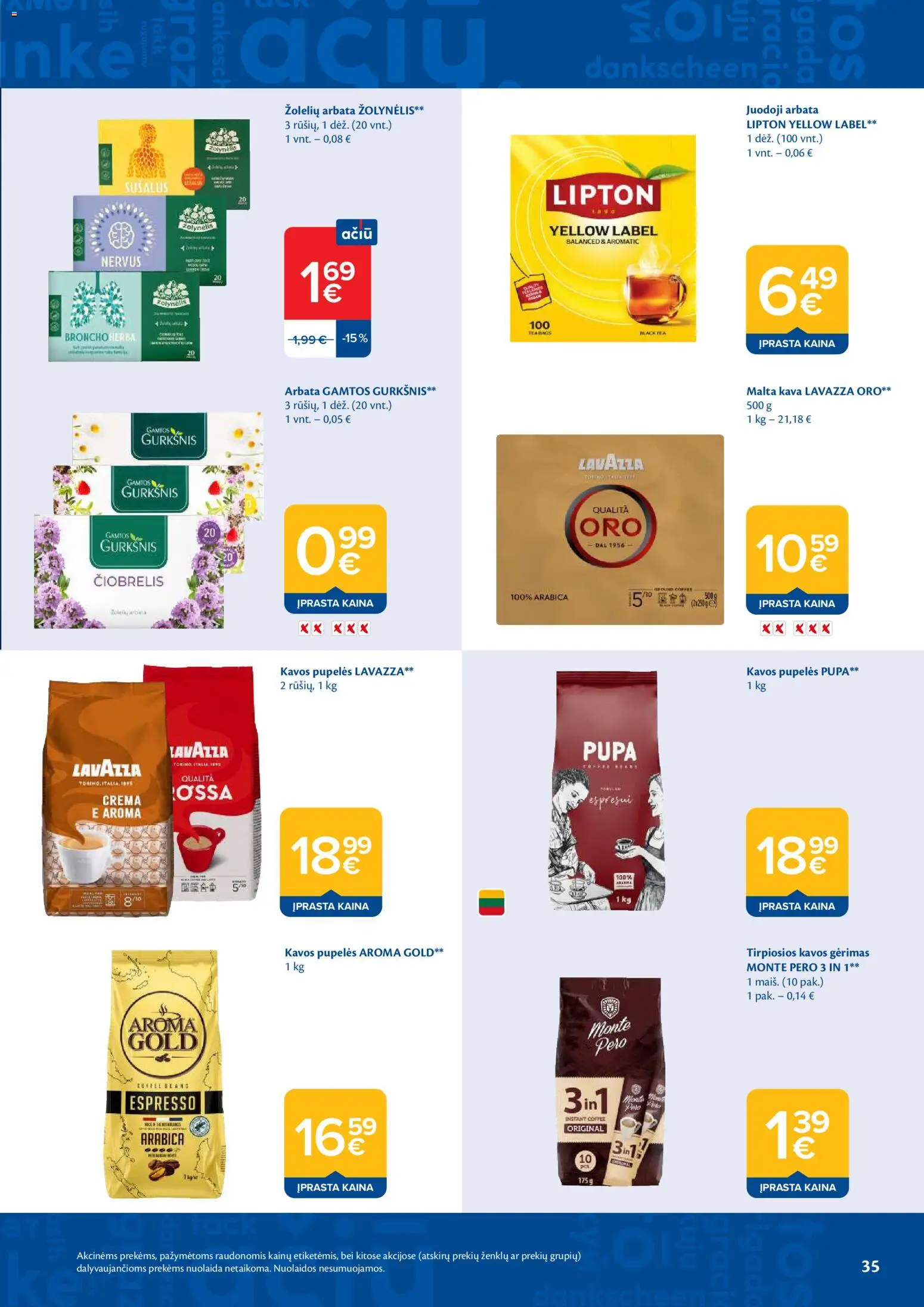 MAXIMA akcijos nuo 28.04.2026 | Puslapis: 35 | Prekių: Pupelės, Kavos pupelės, Kava, Alus