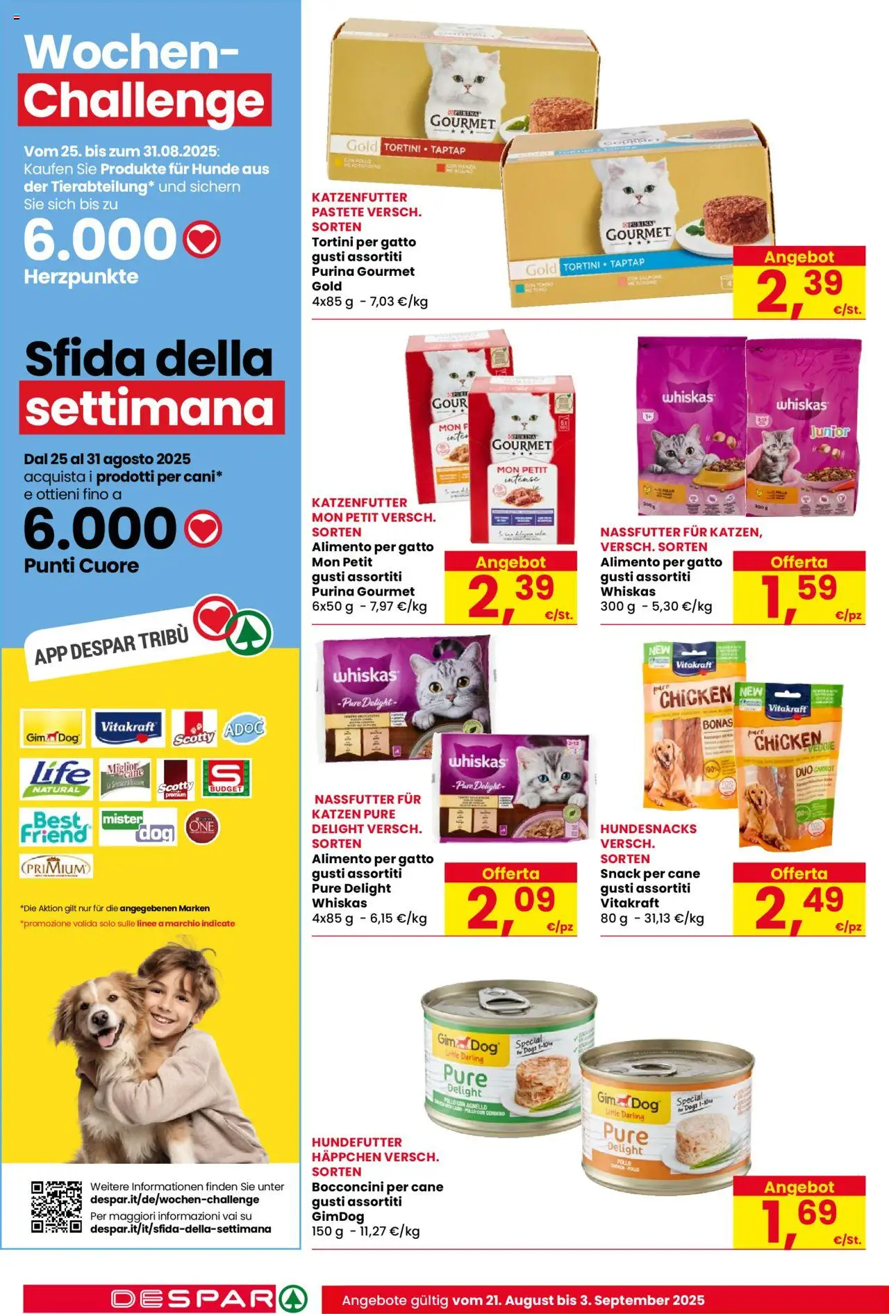 Volantino Eurospar del 21.08.2025 | Pagina: 14 | Prodotti: Pollo, Salmone, Tonno, Agnello
