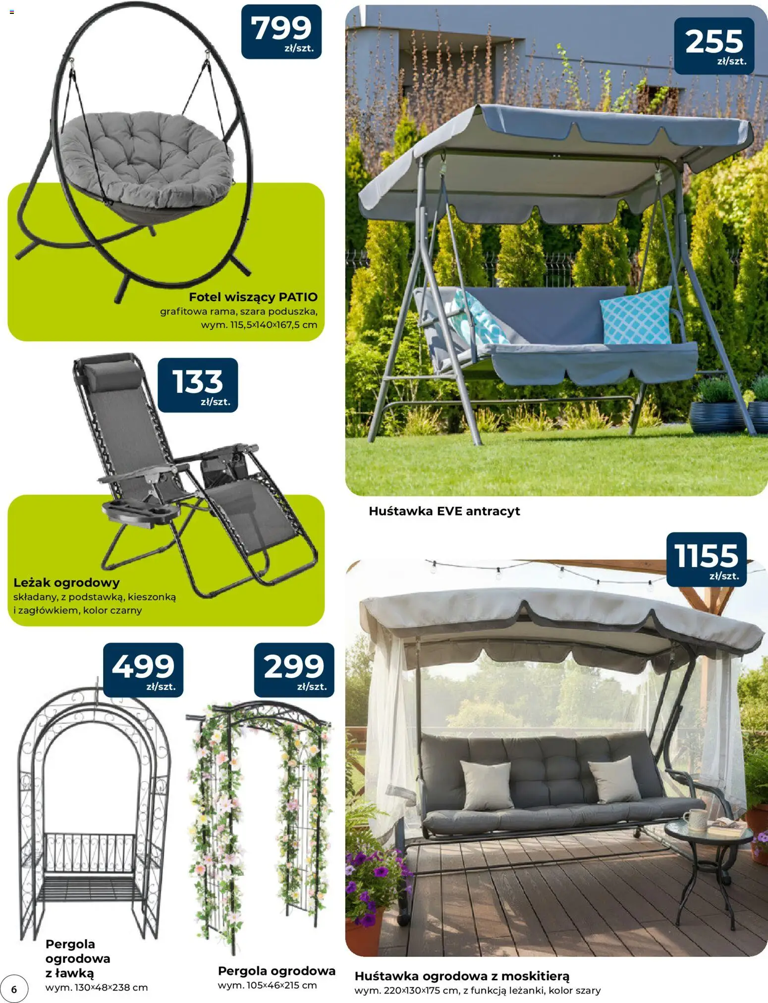 Mrówka gazetka - Radomsko od 23.04.2026 | Strona: 6 | Produkty: Fotel, Leżak, Leżak ogrodowy