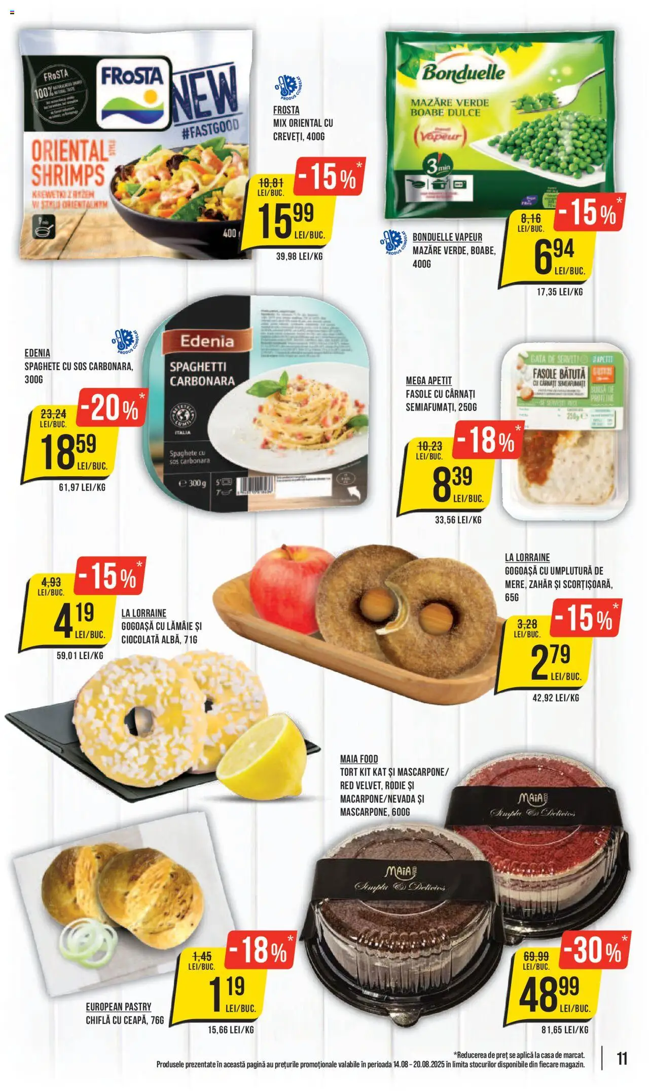 Catalog Mega Image – valabil de la 14.08.2025 | Pagină: 11 | Produse: Mazăre, Chiflă, Ciocolată, Cârnați