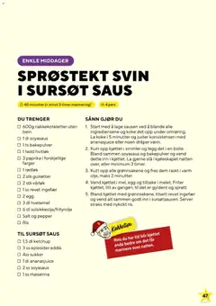 Forhåndsvisning av Bunnpris Oppdrag Middag gyldig fra 24.11.2025 | Side: 47