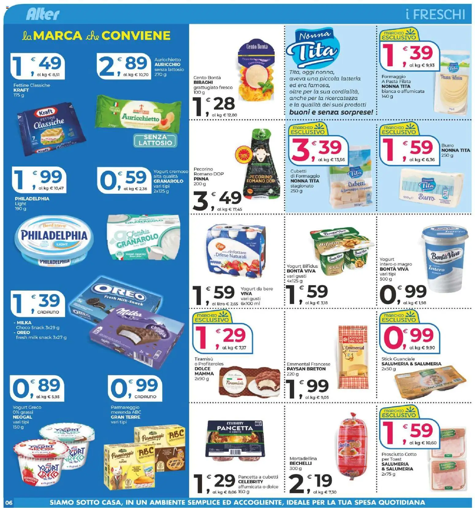 Volantino Alter Discount del 13.03.2026 | Pagina: 6 | Prodotti: Prosciutto Cotto, Formaggio, Emmental, Guanciale