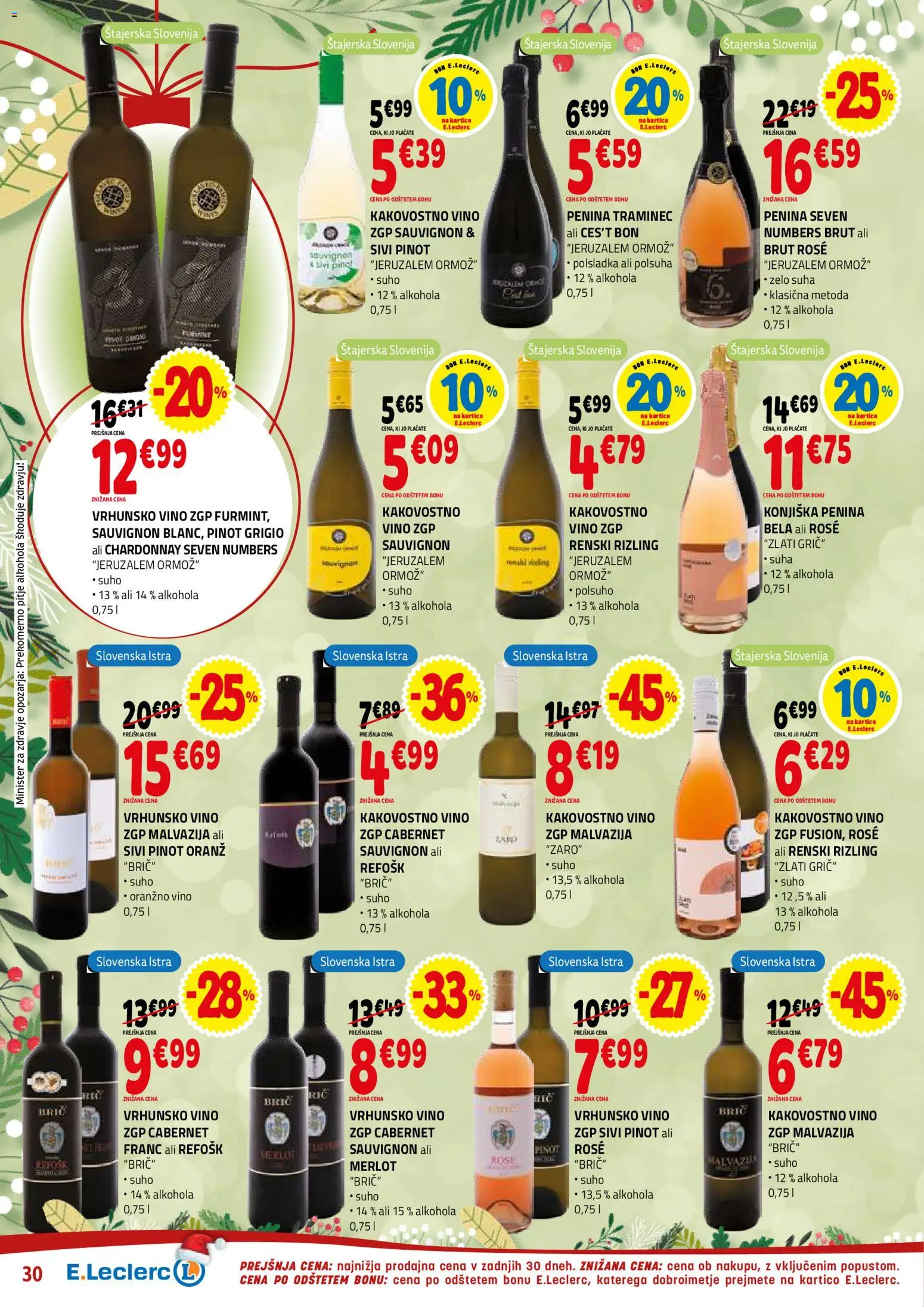 Novi E.leclerc katalog ponudbe – veljaven od 10.12.2025 | Stran: 30 | Izdelki: Penina, Vino