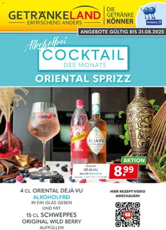Getränkeland Prospekt Cocktail gültig ab dem 03.08.2025
