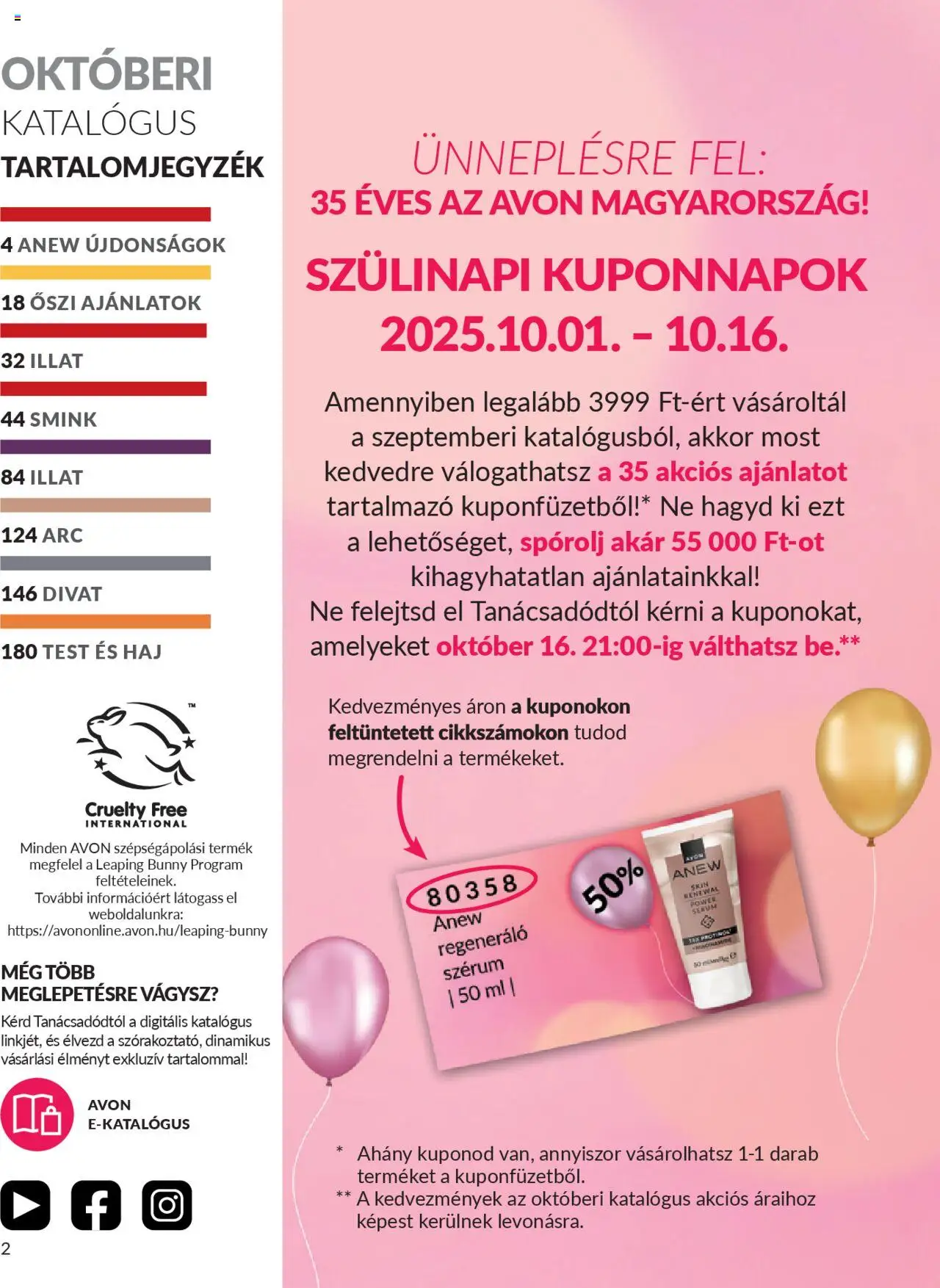 Avon akciós ujság - amely érvényes a következő dátumtól: 01.10.2025 | Oldal: 4 | Termékek: Smink