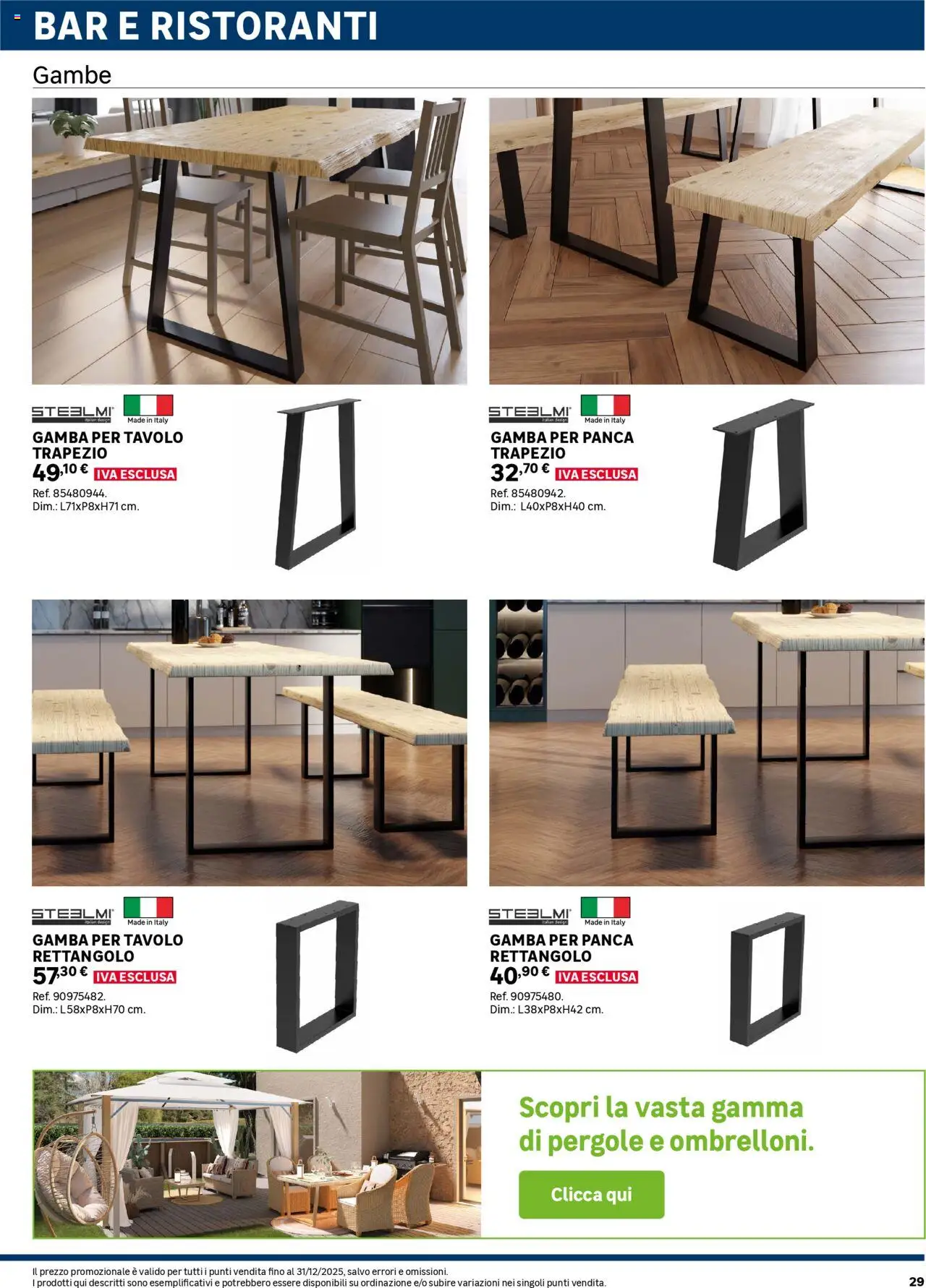 Volantino Leroy Merlin del 02.06.2025 | Pagina: 29 | Prodotti: Panca, Tavolo