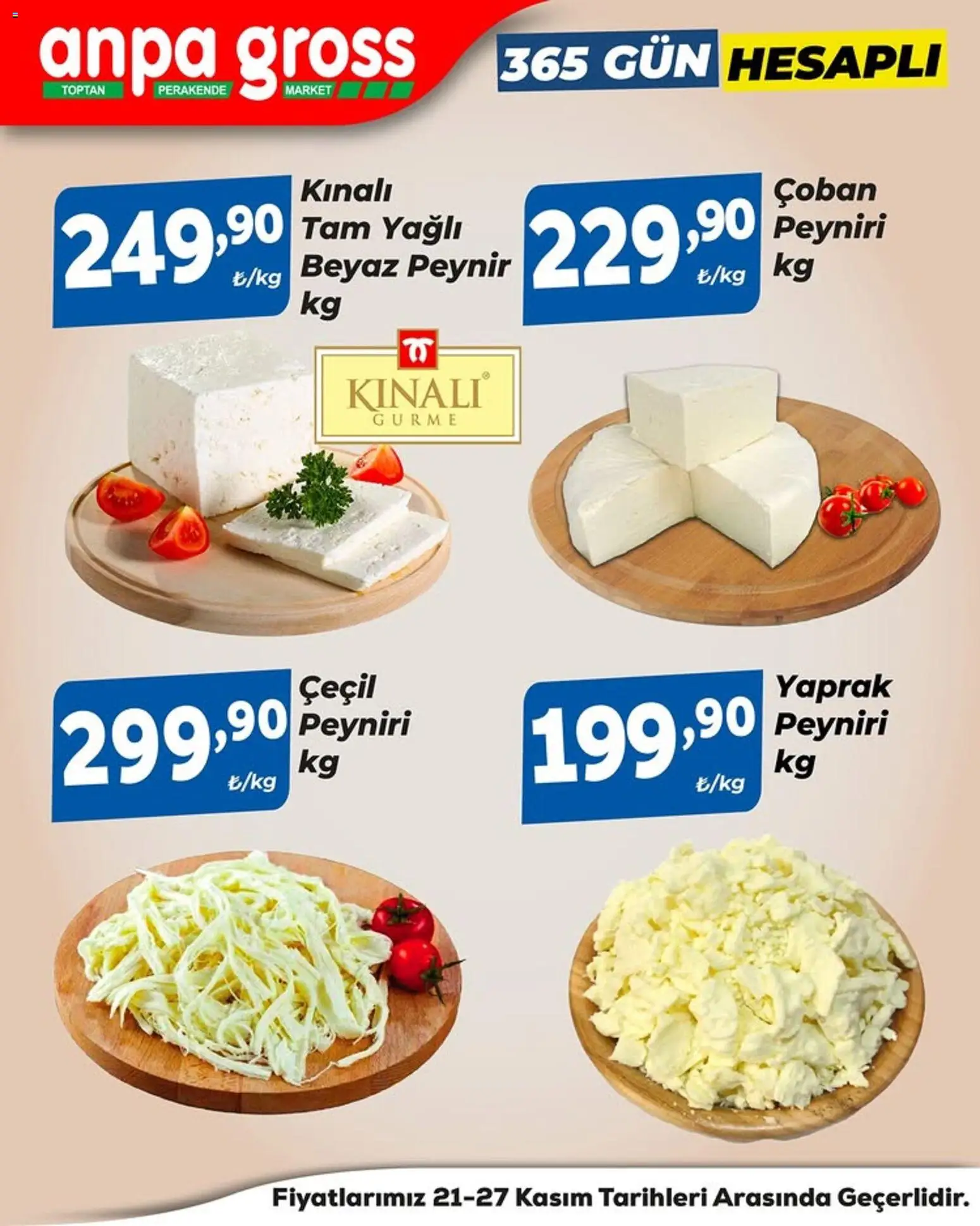 Anpa Gross Katalog - 21.11.2025 tarihinden itibaren geçerlidir | Sayfa: 1 | Ürünler: Peynir