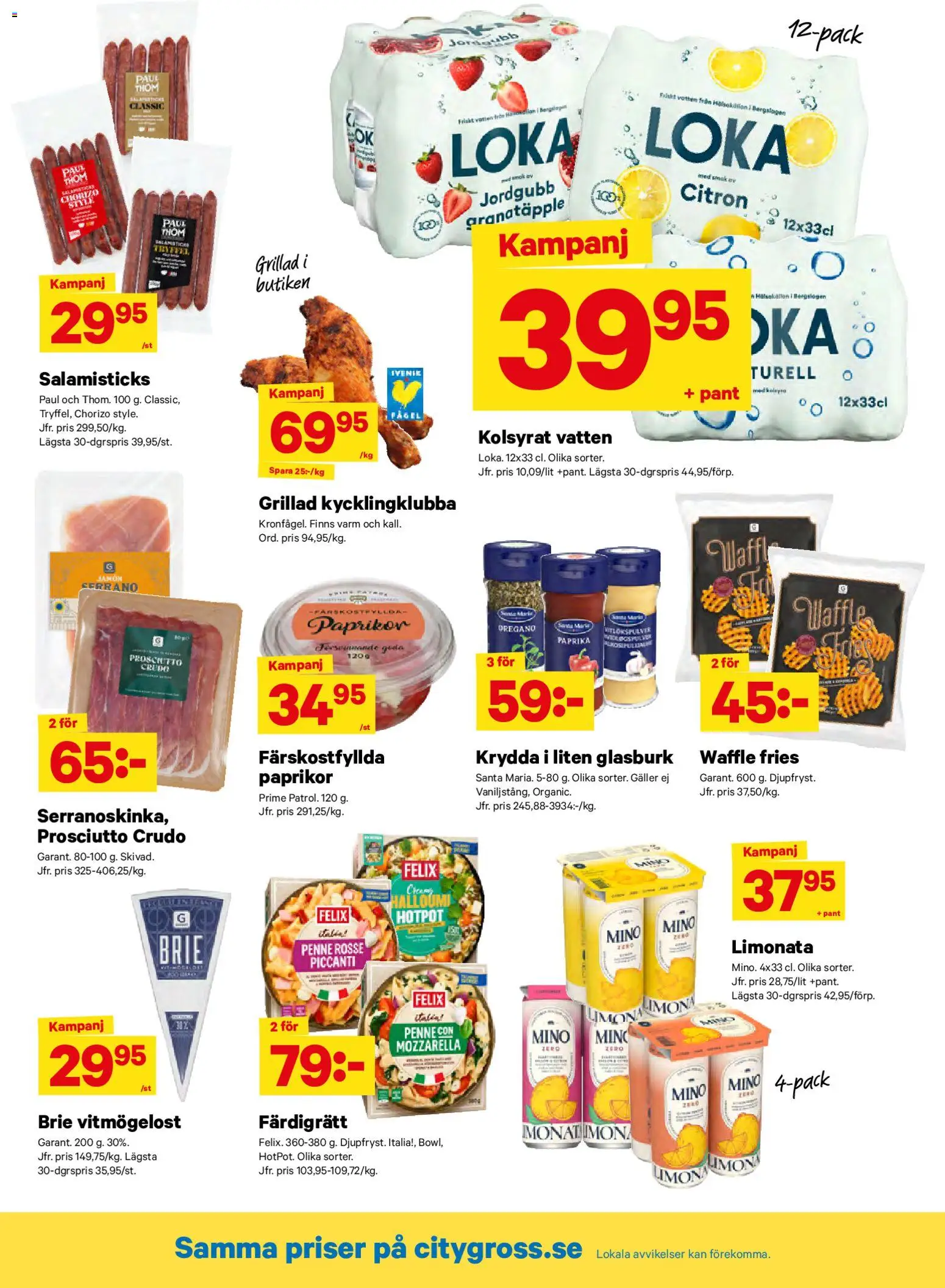 City Gross reklamblad aktuell från 27.10.2025 | Sida: 6 | Produkter: Kycklingklubba, Loka, Galler, Chorizo