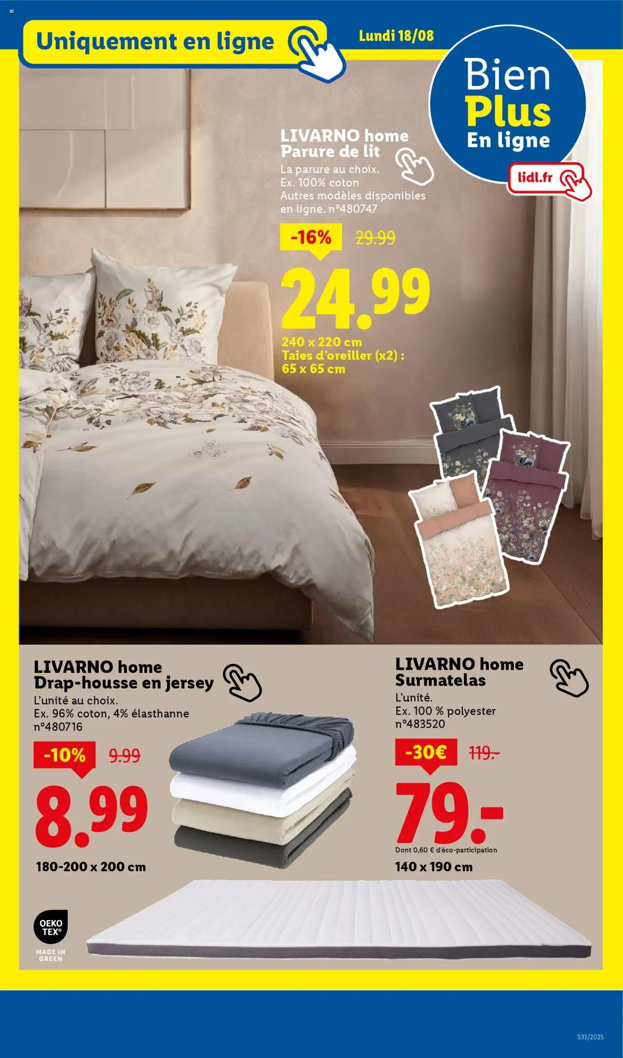  | Page: 31 | Produits: Surmatelas, Coton, Parure de lit, Lit
