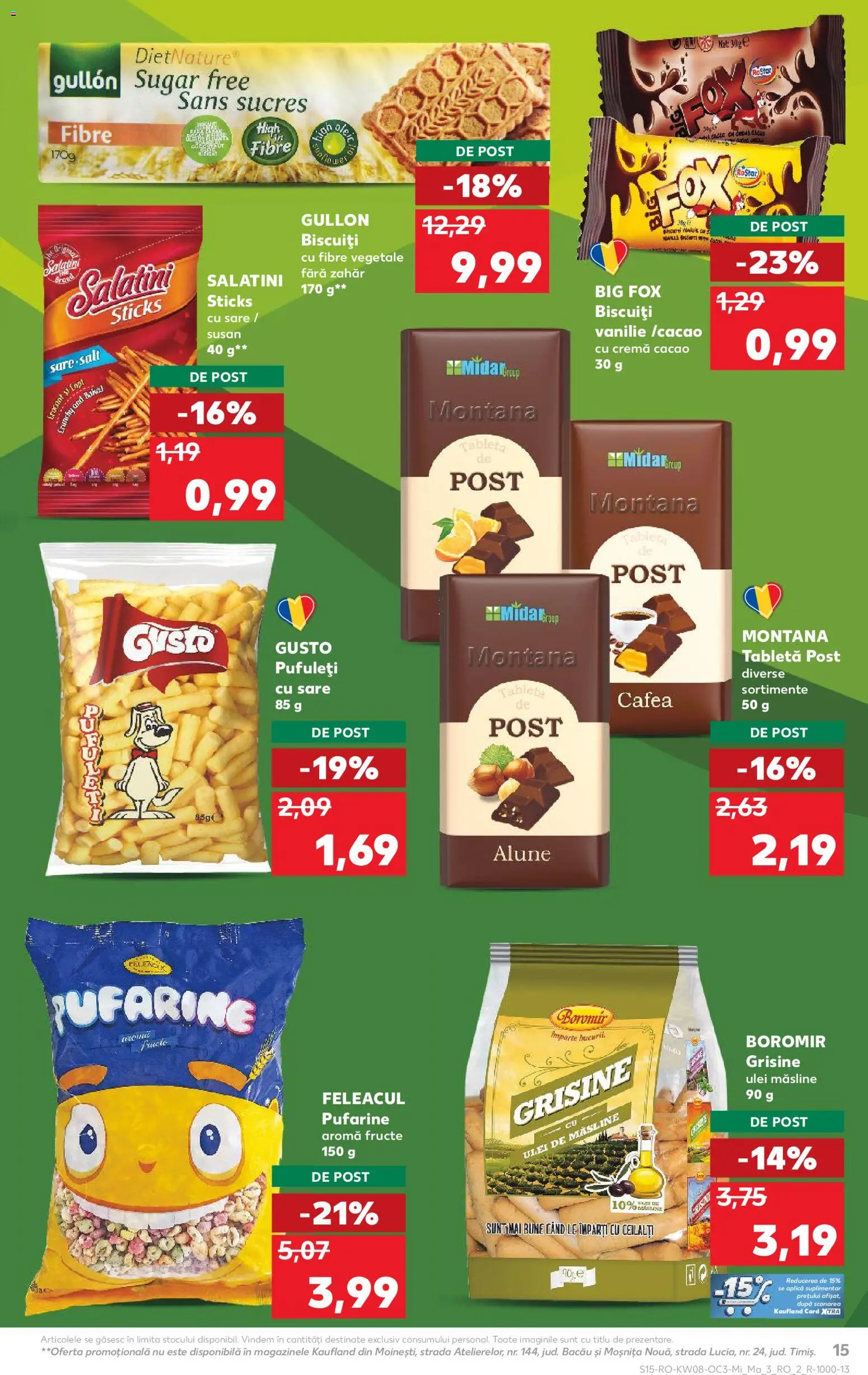 Noul catalog Kaufland – valabil de la 18.02.2026 | Pagină: 15 | Produse: Alune, Ulei, Biscuiți, Fructe