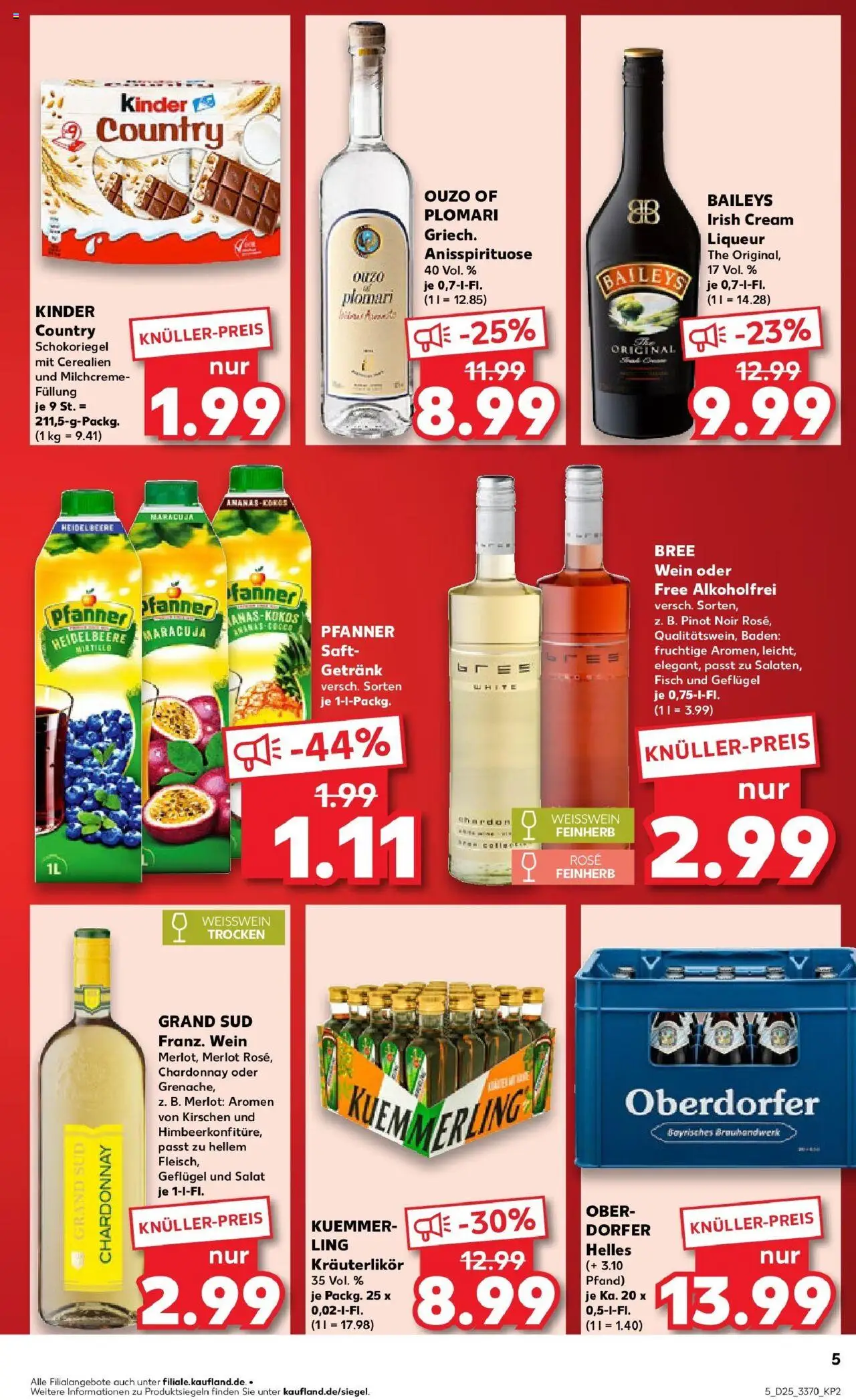 Kaufland prospekt Schwerin	 - gültig ab dem 22.06.2025 | Seite: 18 | Produkte: Bree, Kirschen, Grand sud, Baileys