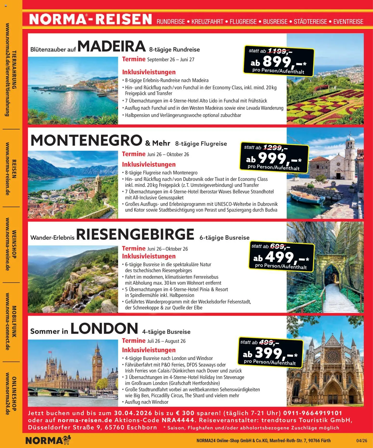 Norma Bestellmagazin April 2026 – gültig ab 01.04.2026 | Seite: 20 | Produkte: Uhr