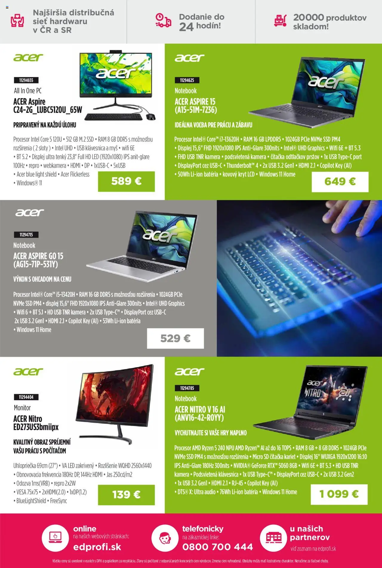 Nové ED Profi akcie – leták je platný od 01.10.2025 | Strana: 15 | Produkty: Monitor, Rám, Myš, Klávesnica