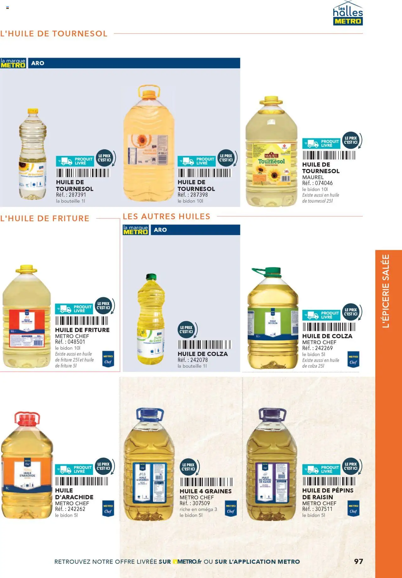  | Page: 97 | Produits: Raisin, Huile d'arachide, Huile de colza, Huile