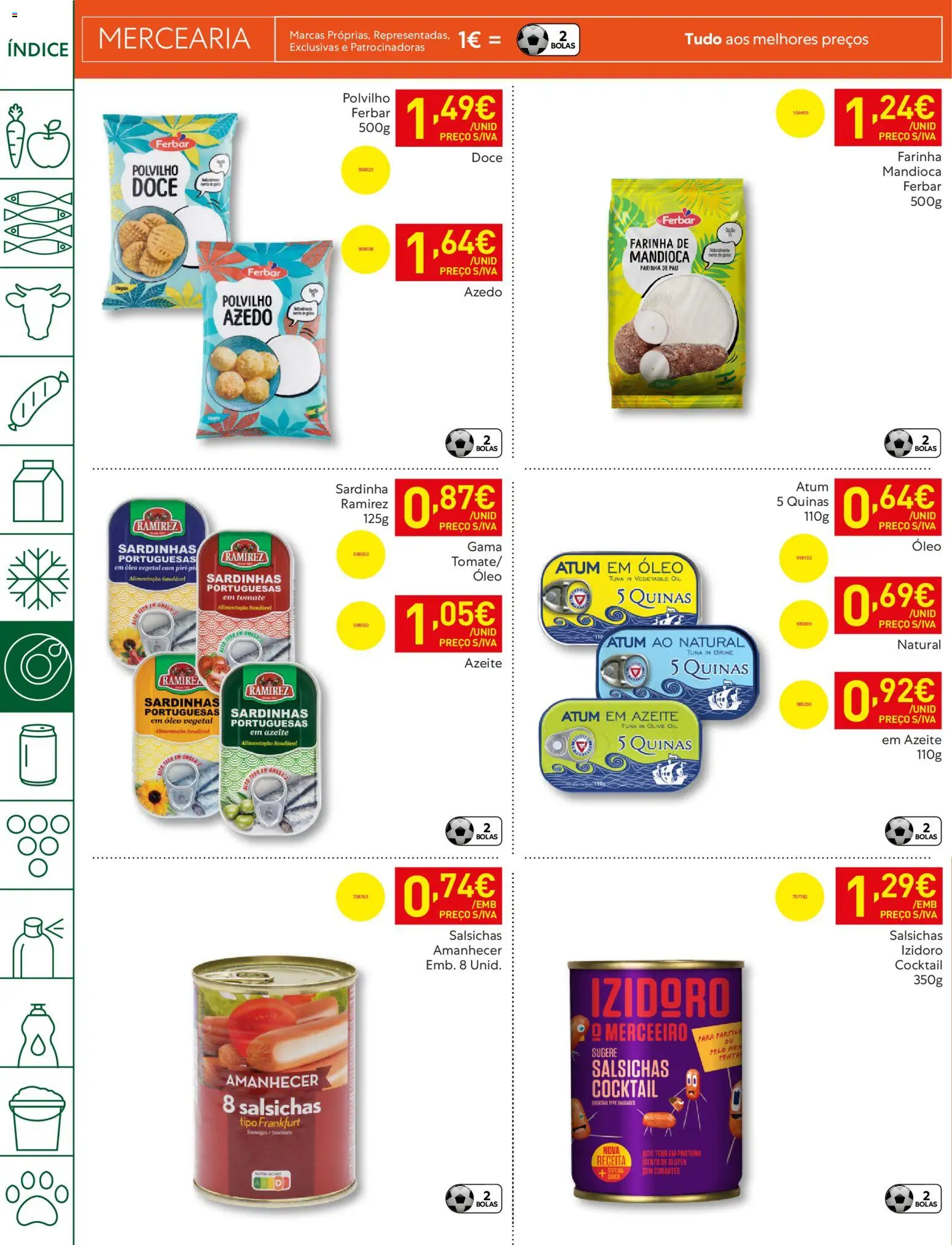 Recheio folheto │ válido de 21.04.2026 | Página: 24 | Produtos: Atum, Sardinhas, Tomate, Proteina