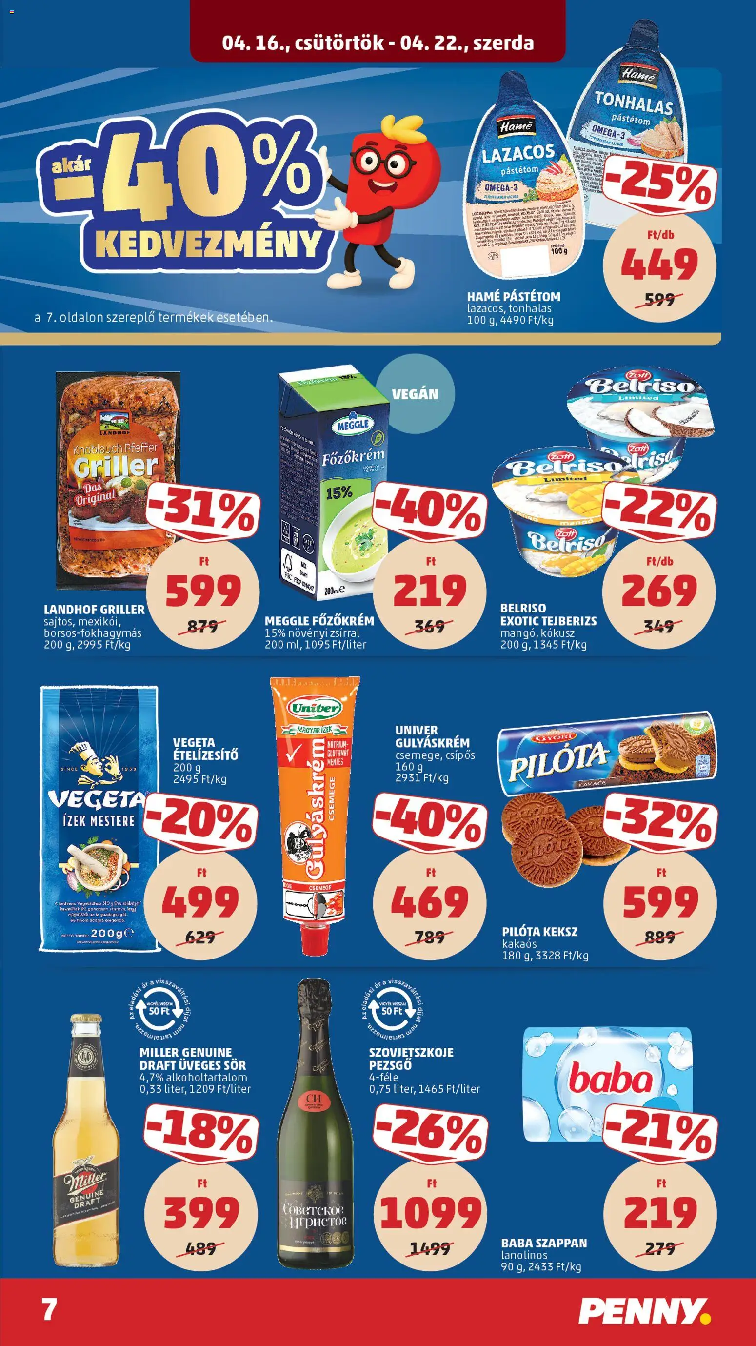 PENNY akciós ujság - amely érvényes a következő dátumtól: 16.04.2026 | Oldal: 9 | Termékek: Tejberizs, Kokusz, Szappan, Ételízesítő