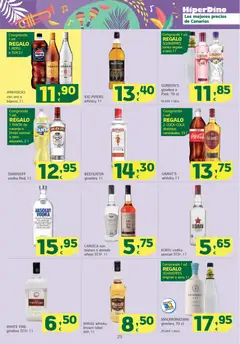 Vista previa HiperDino folleto válido desde el 10.02.2026 | Página: 25 | Productos: Ron, Vodka, Whisky, Μανέστρα
