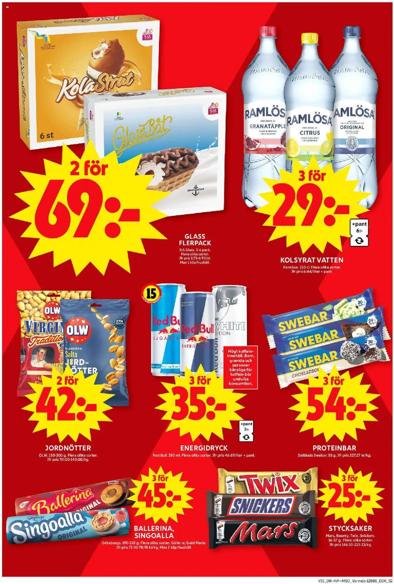 ICA Maxi reklamblad aktuell från 25.08.2025 | Sida: 10 | Produkter: Red bull, Proteinbar, Energidryck, Glass