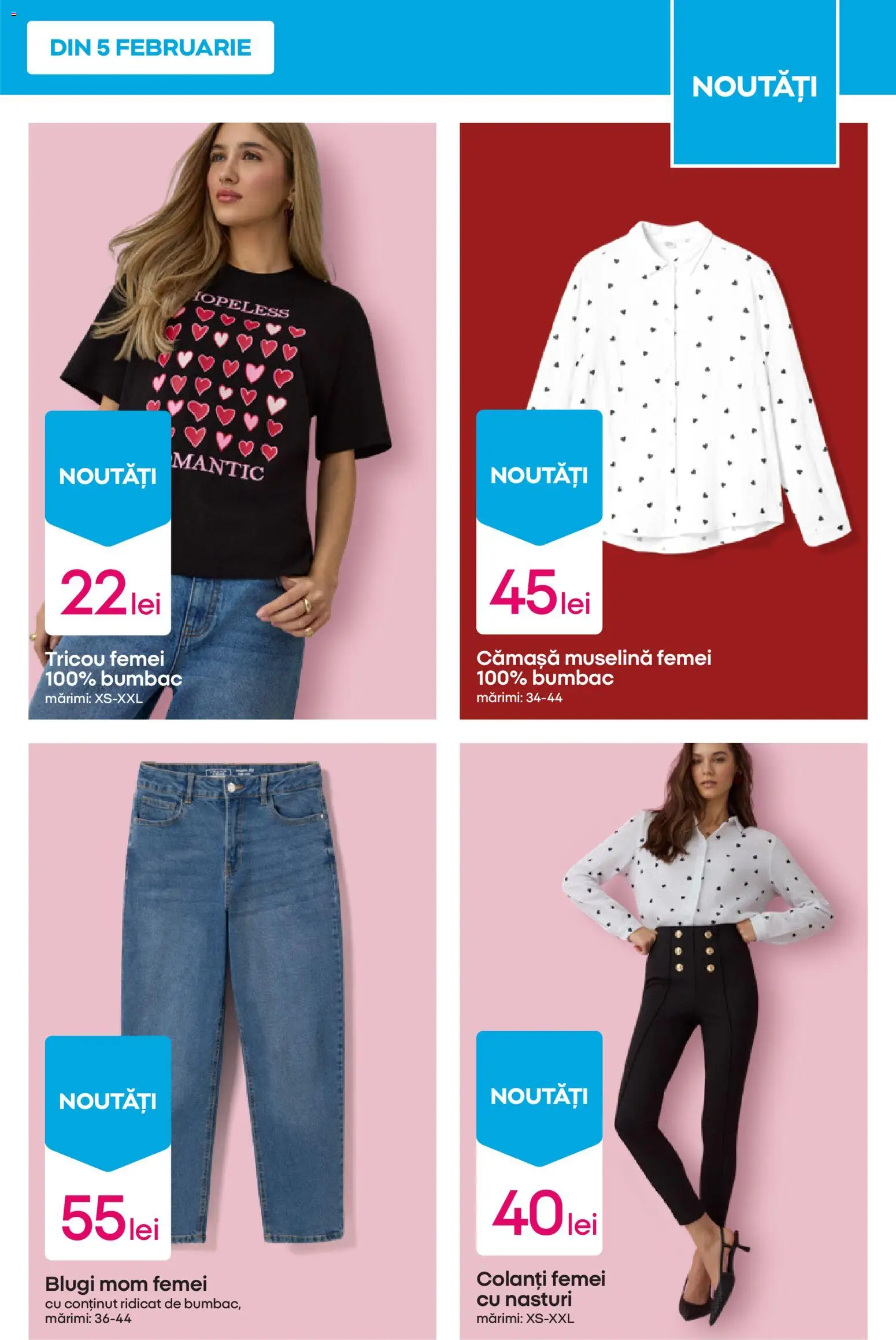 Noul catalog Pepco – valabil de la 12.02.2026 | Pagină: 7 | Produse: Blugi, Tricou, Colanți