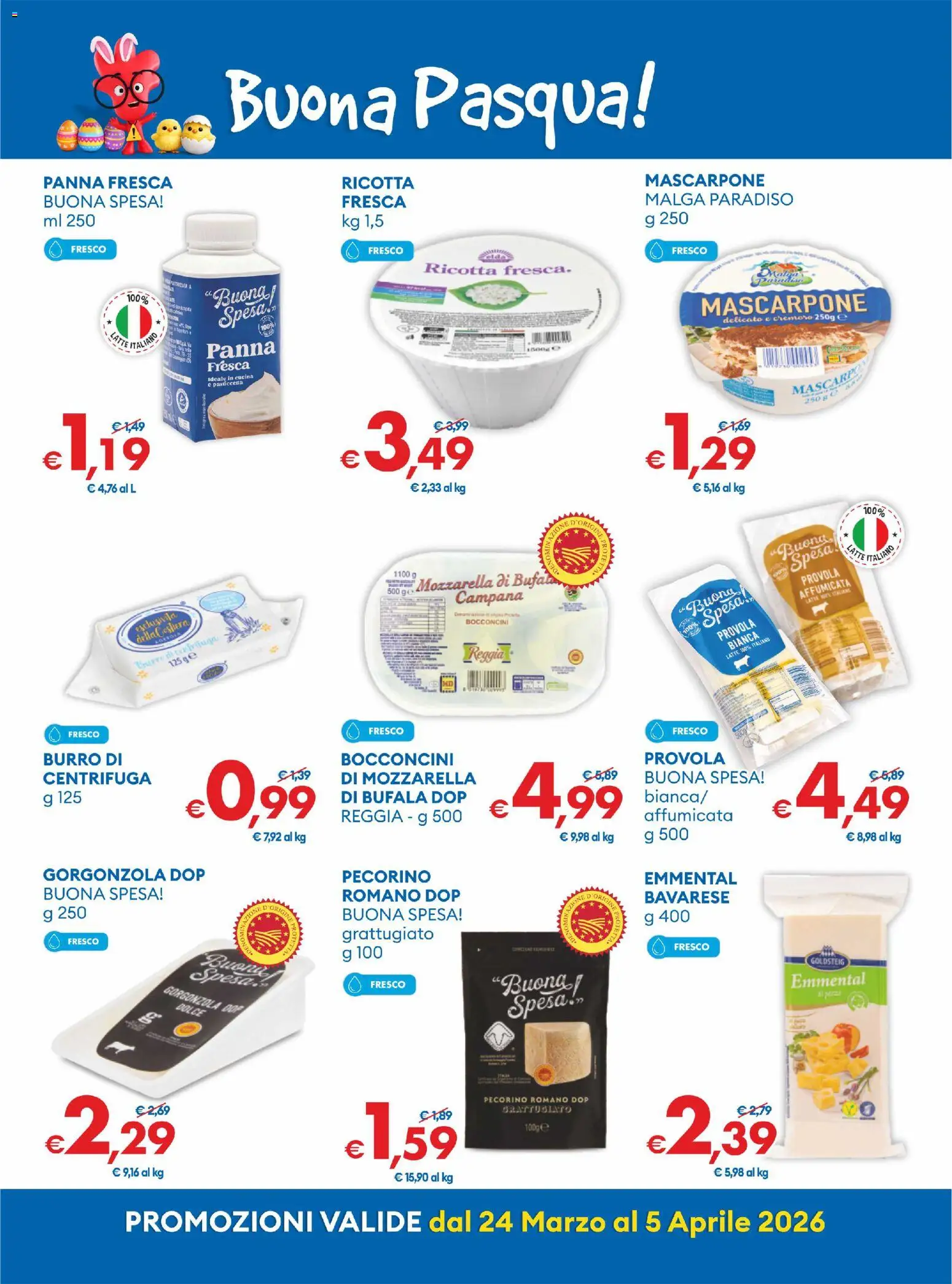 Volantino MD Discount del 24.03.2026 | Pagina: 2 | Prodotti: Centrifuga, Panna, Ricotta, Pecorino