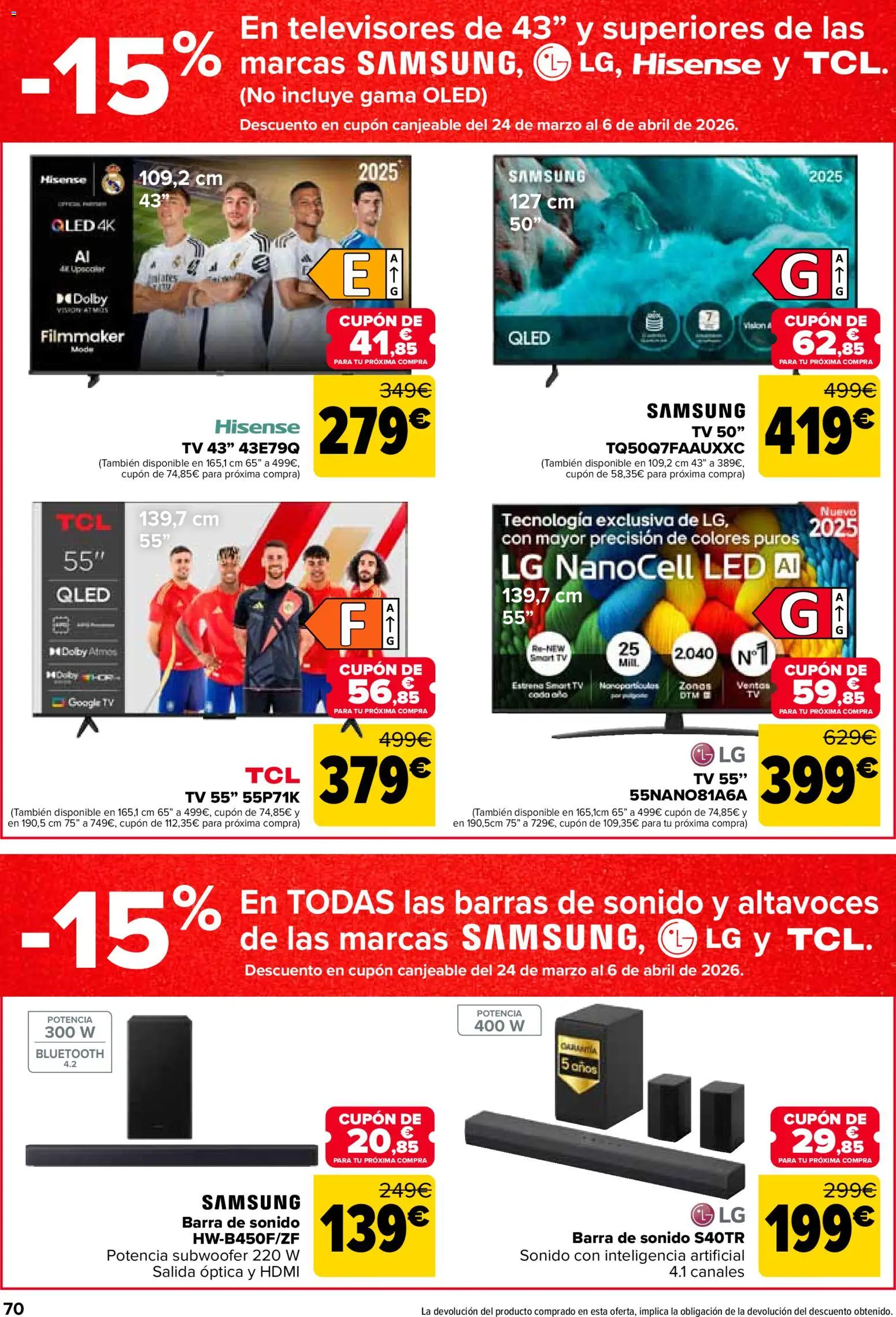 Carrefour folleto │ válido desde el 12.03.2026 | Página: 80 | Productos: Barras de sonido, Καλαμάρι, Altavoces