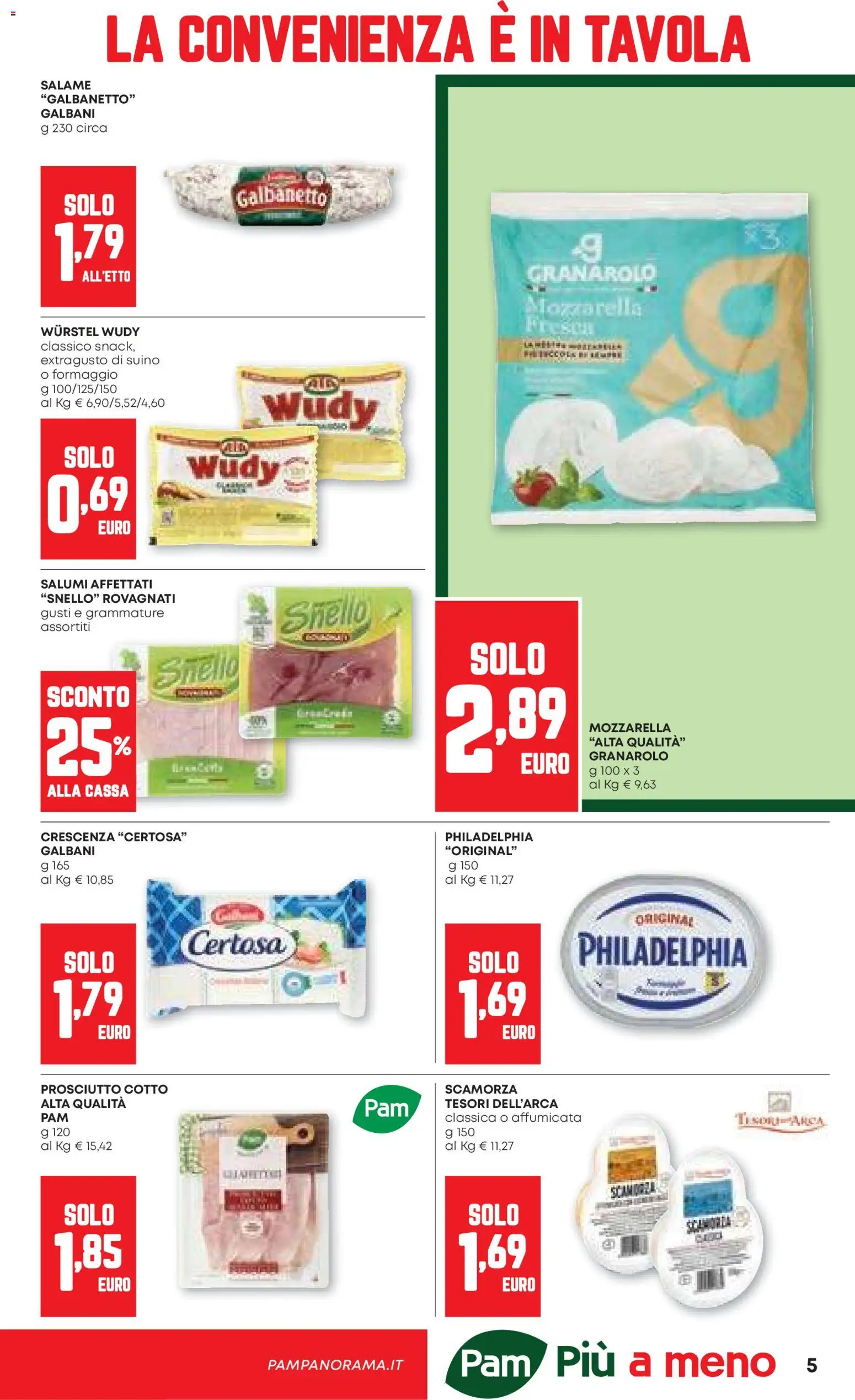 Volantino PAM del 12.02.2026 | Pagina: 5 | Prodotti: Salame, Suino, Formaggio, Prosciutto