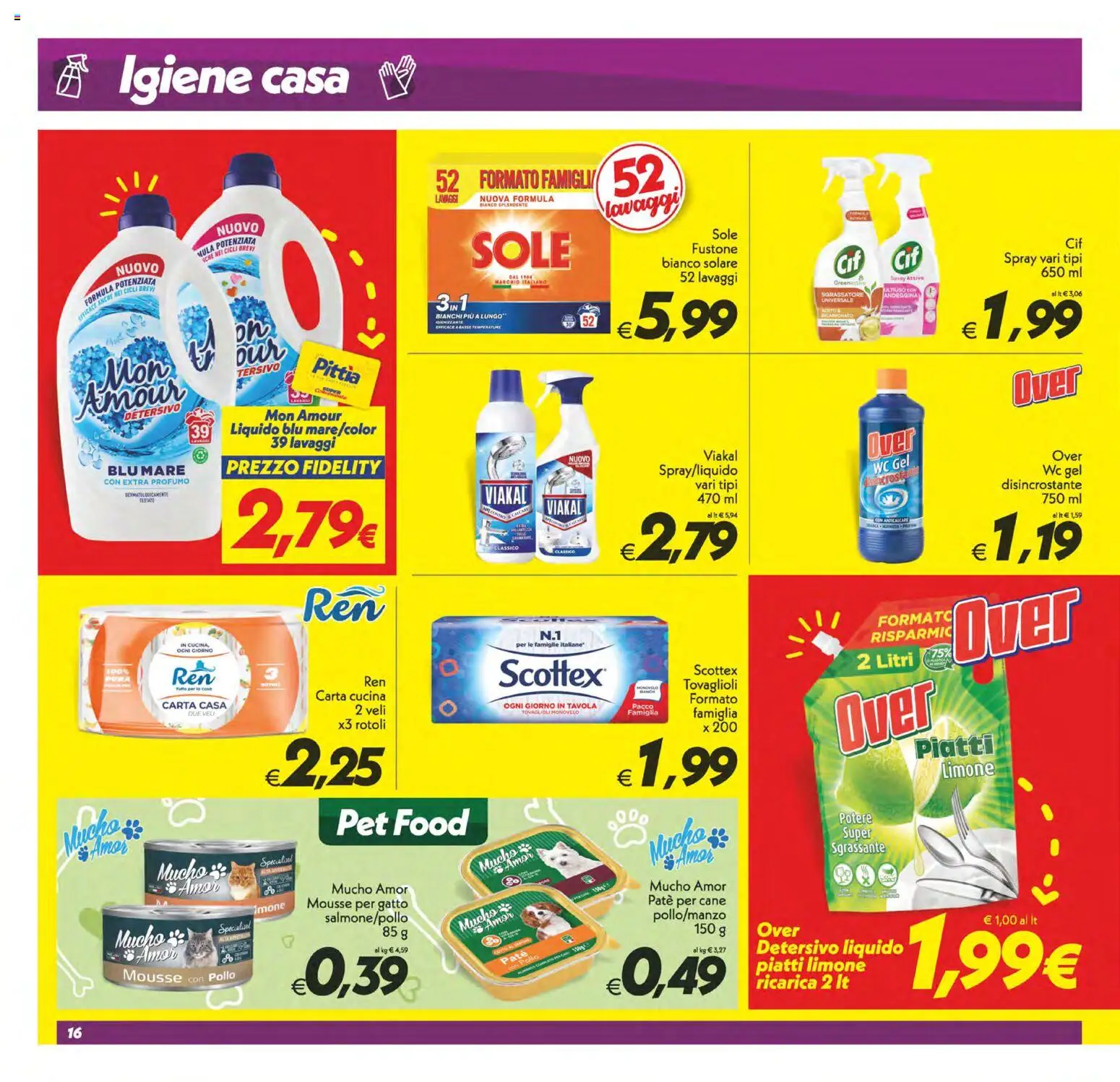 Volantino SuperConveniente del 13.02.2026 | Pagina: 16 | Prodotti: Sgrassatore, Limone, WC, Profumo