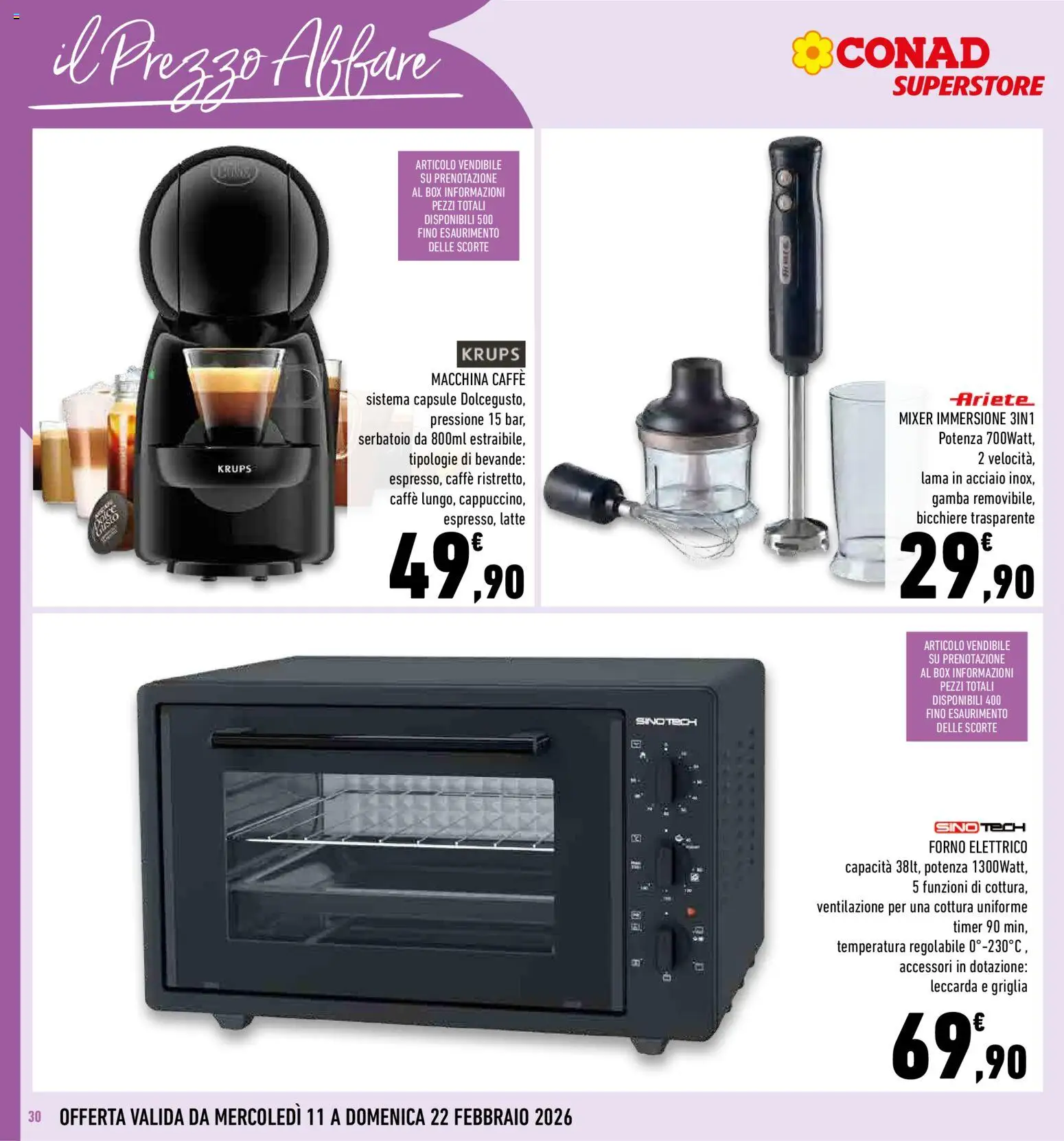 Volantino Conad del 11.02.2026 | Pagina: 30