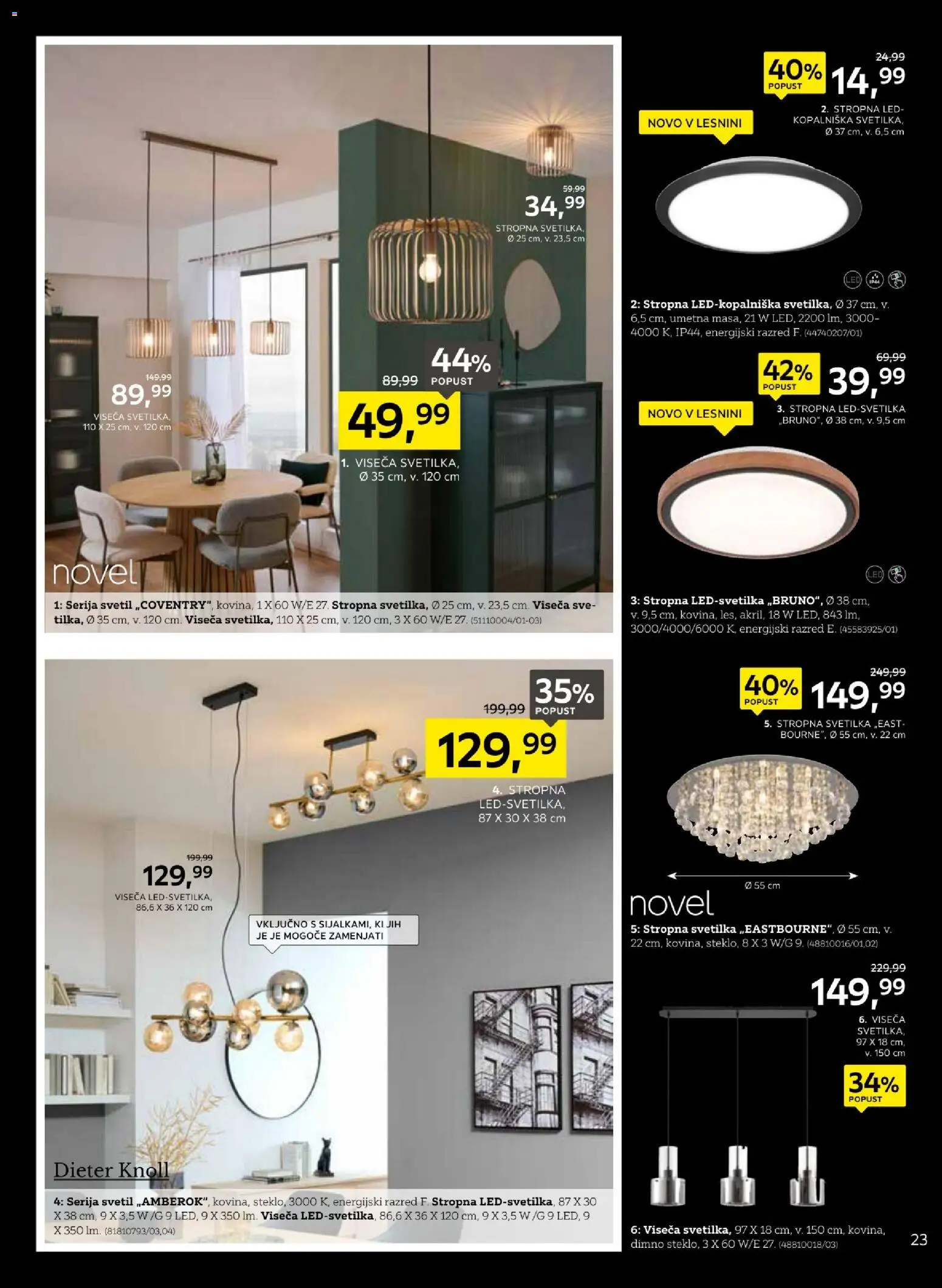 Novi XXXL Lesnina katalog ponudbe – veljaven od 17.11.2025 | Stran: 23 | Izdelki: Svetilka