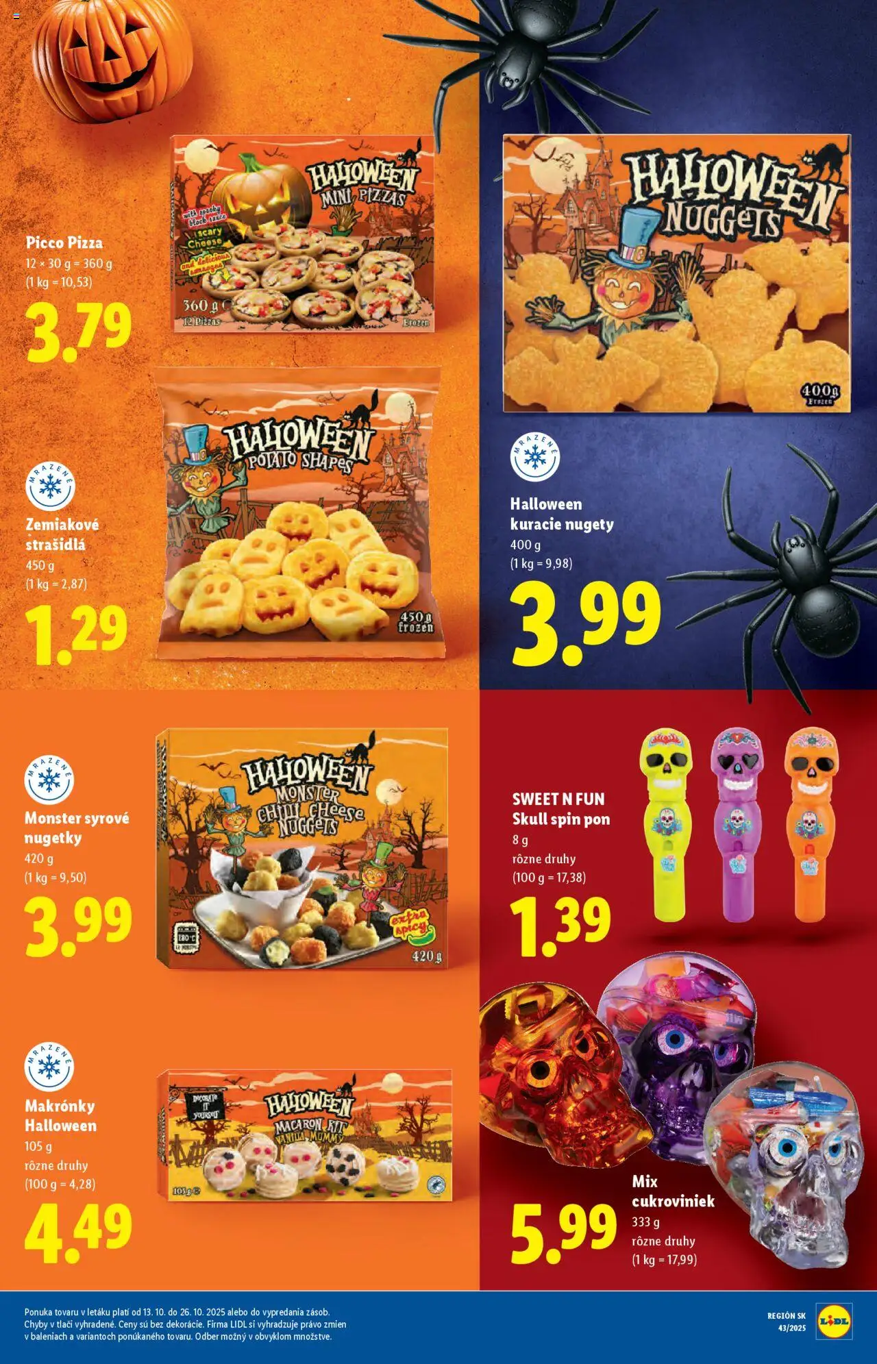 Nové Lidl akcie – leták je platný od 20.10.2025 | Strana: 47 | Produkty: Pizza, Makronky, Bazén