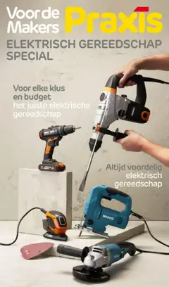Praxis -  Elektrisch gereedschap special - Voorbeeld van een folder van Praxis, geldig van 07.06.2023