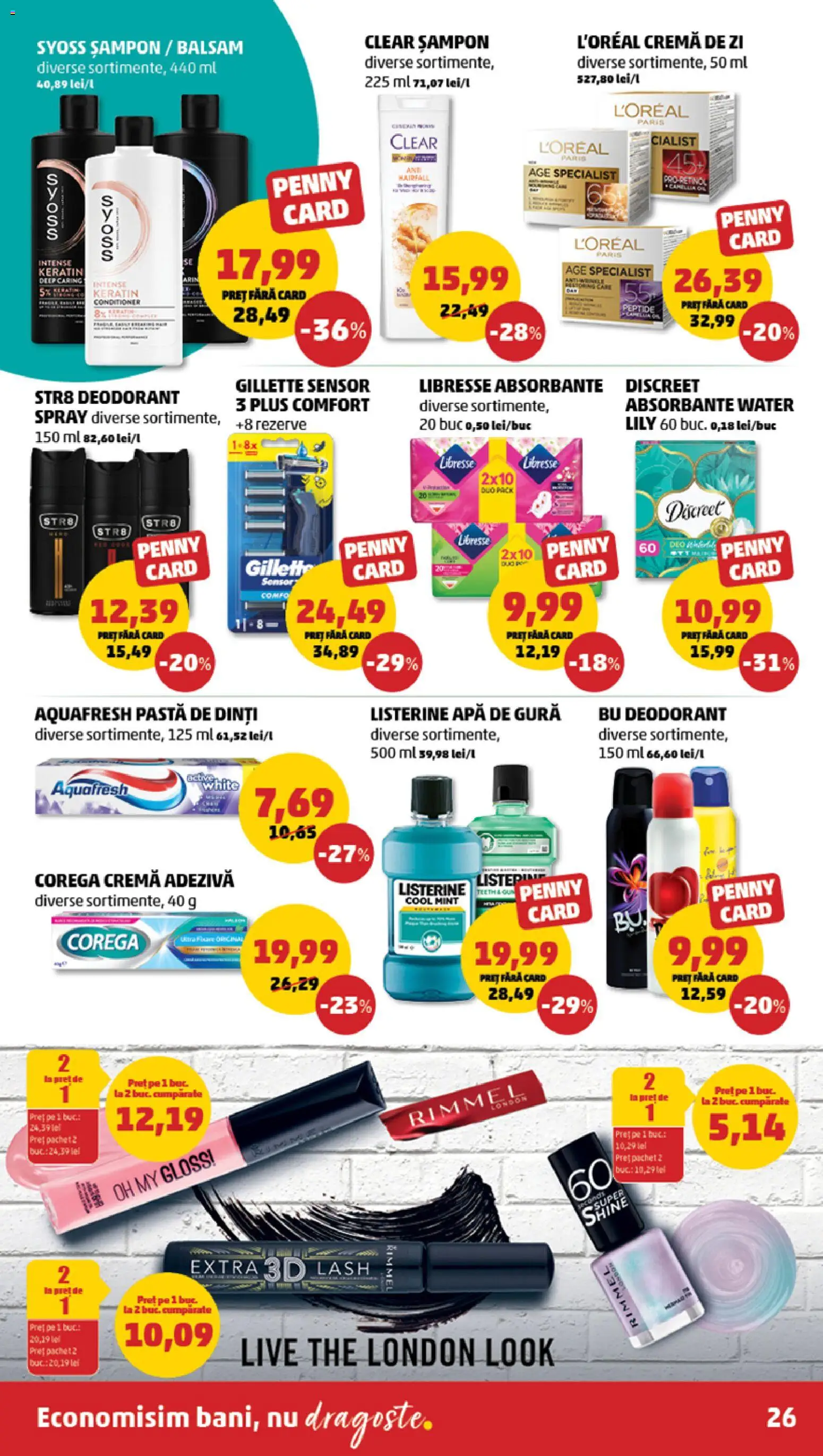 Noul catalog PENNY – valabil de la 01.04.2026 | Pagină: 26 | Produse: Cremă de zi, Cremă, Deodorant, Pastă de dinți
