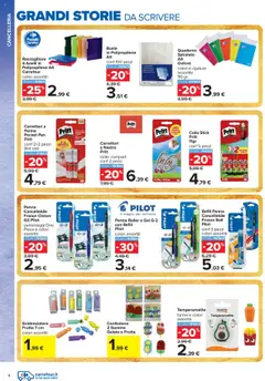 Volantino Carrefour del 24.07.2025 | Pagina: 8 | Prodotti: Temperamatite, Frutta, Quaderno, Correttore