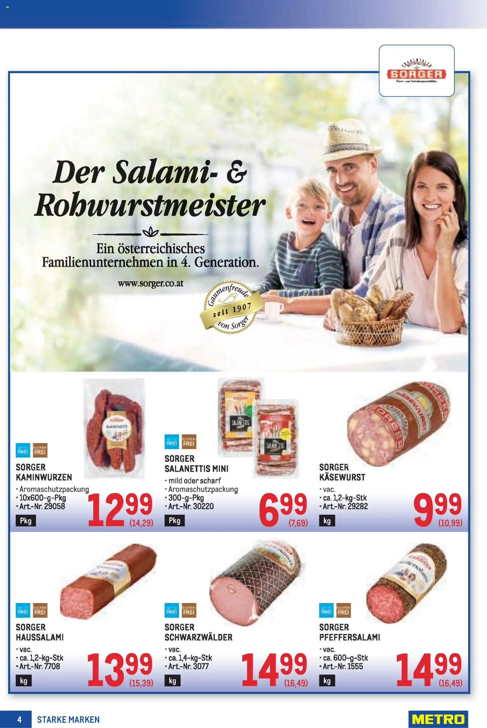 Metro Starke Marken gültig ab 11.12.2025 | Seite: 4 | Produkte: Salami