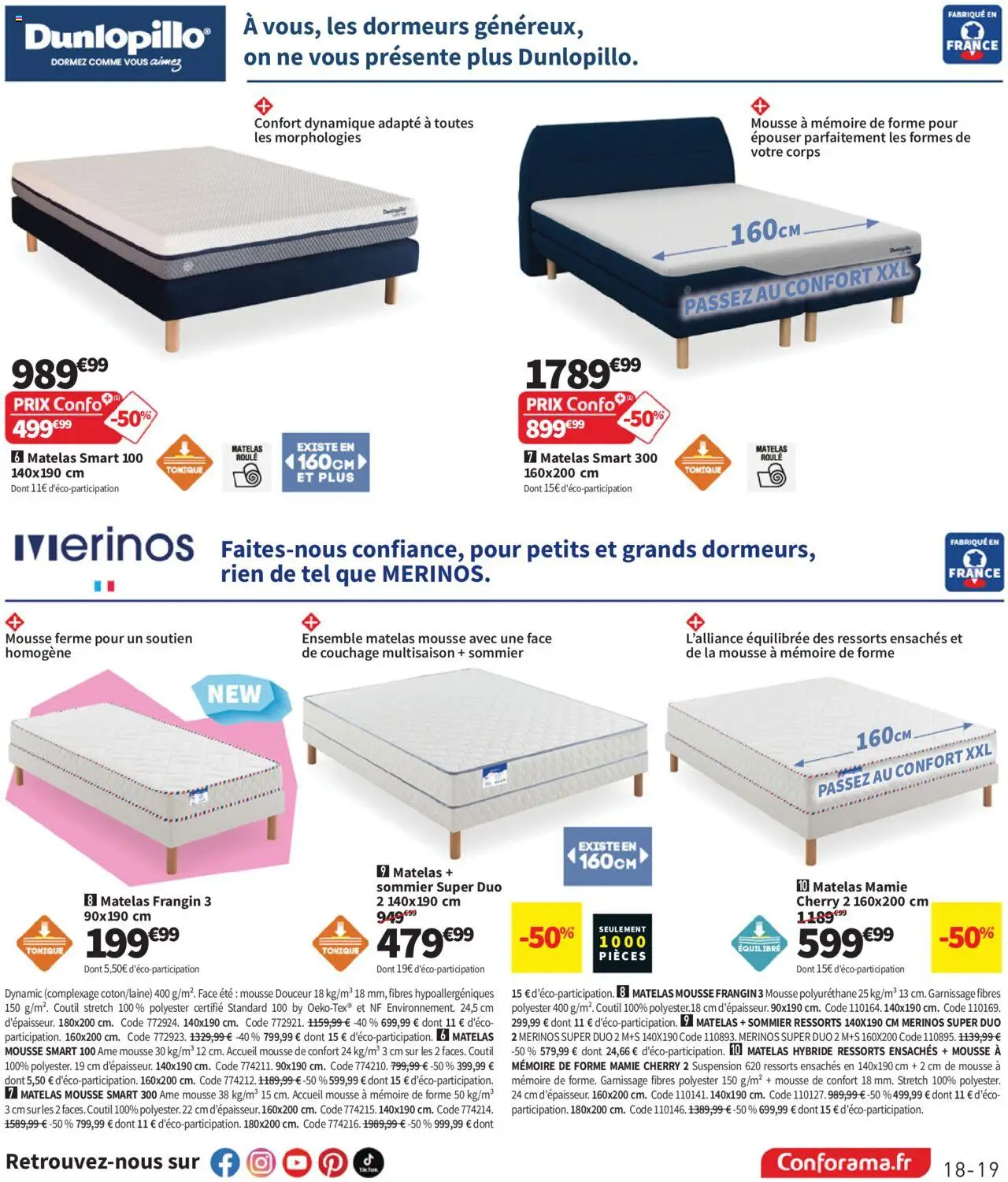 {H1} | Page: 19 | Produits: Mousse, Tonique, Suspension, Sommier