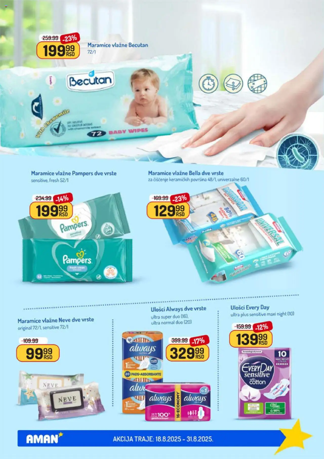 Aman katalog - važi od 18.08.2025 | Strana: 34 | Proizvode: Pampers