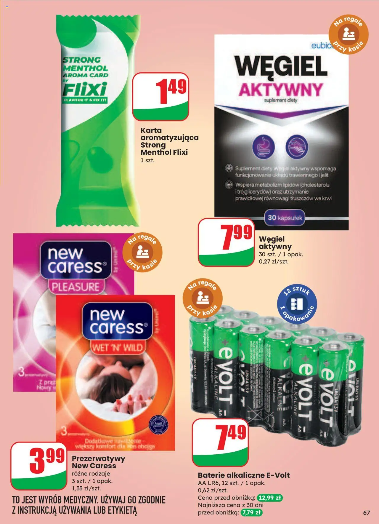 Dino Gazetka od 20.08.2025 | Strona: 67 | Produkty: Karta, Prezerwatywy, Baterie