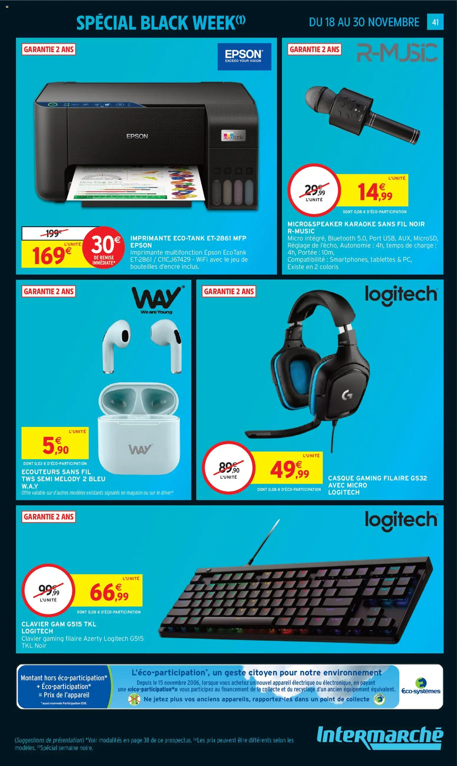 {H1} | Page: 41 | Produits: Cire, Imprimante, Clavier, Casque