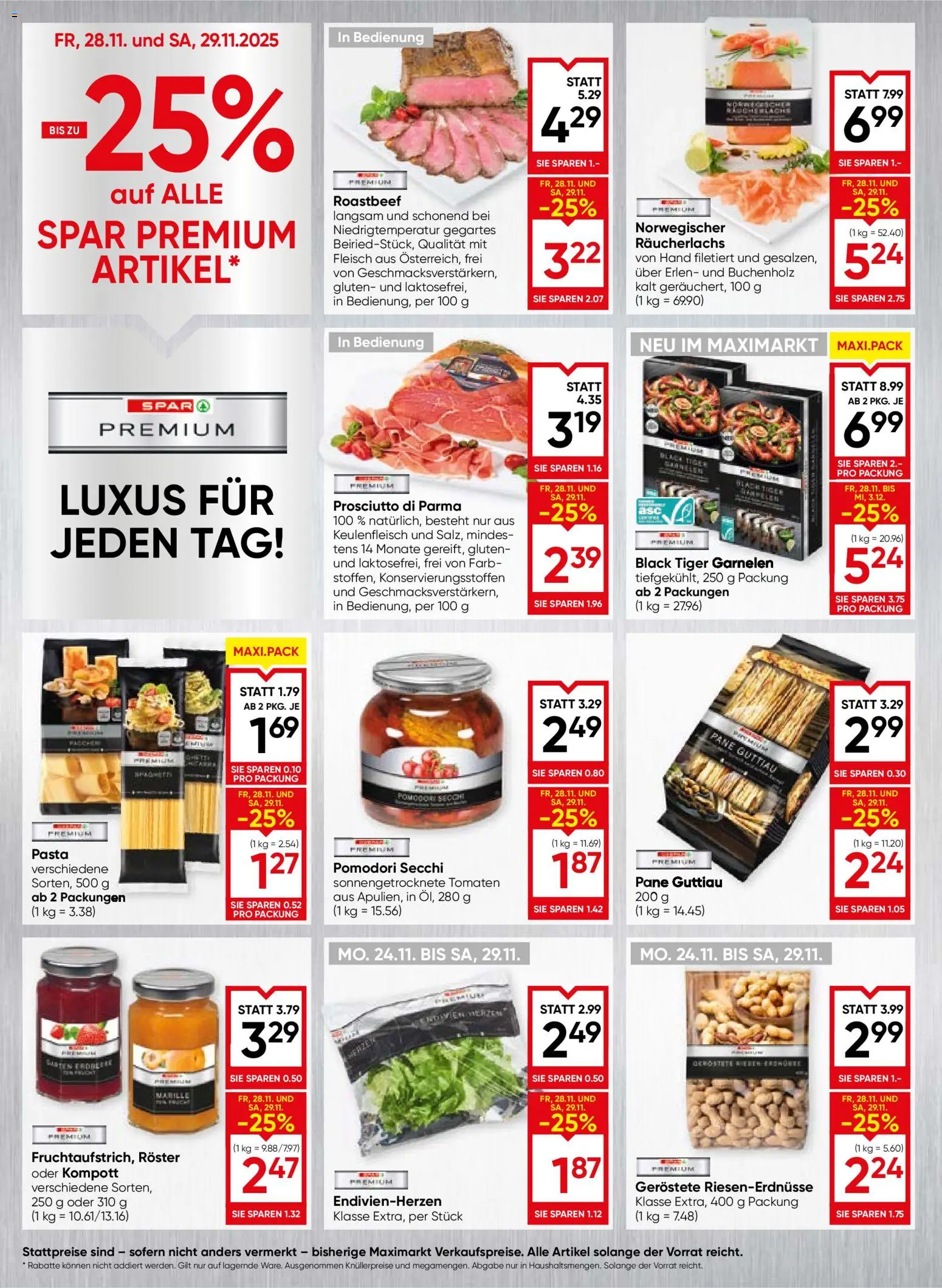 Maximarkt Flugblatt gültig ab 27.11.2025 | Seite: 10 | Produkte: Pasta, Cage de football, Tomaten