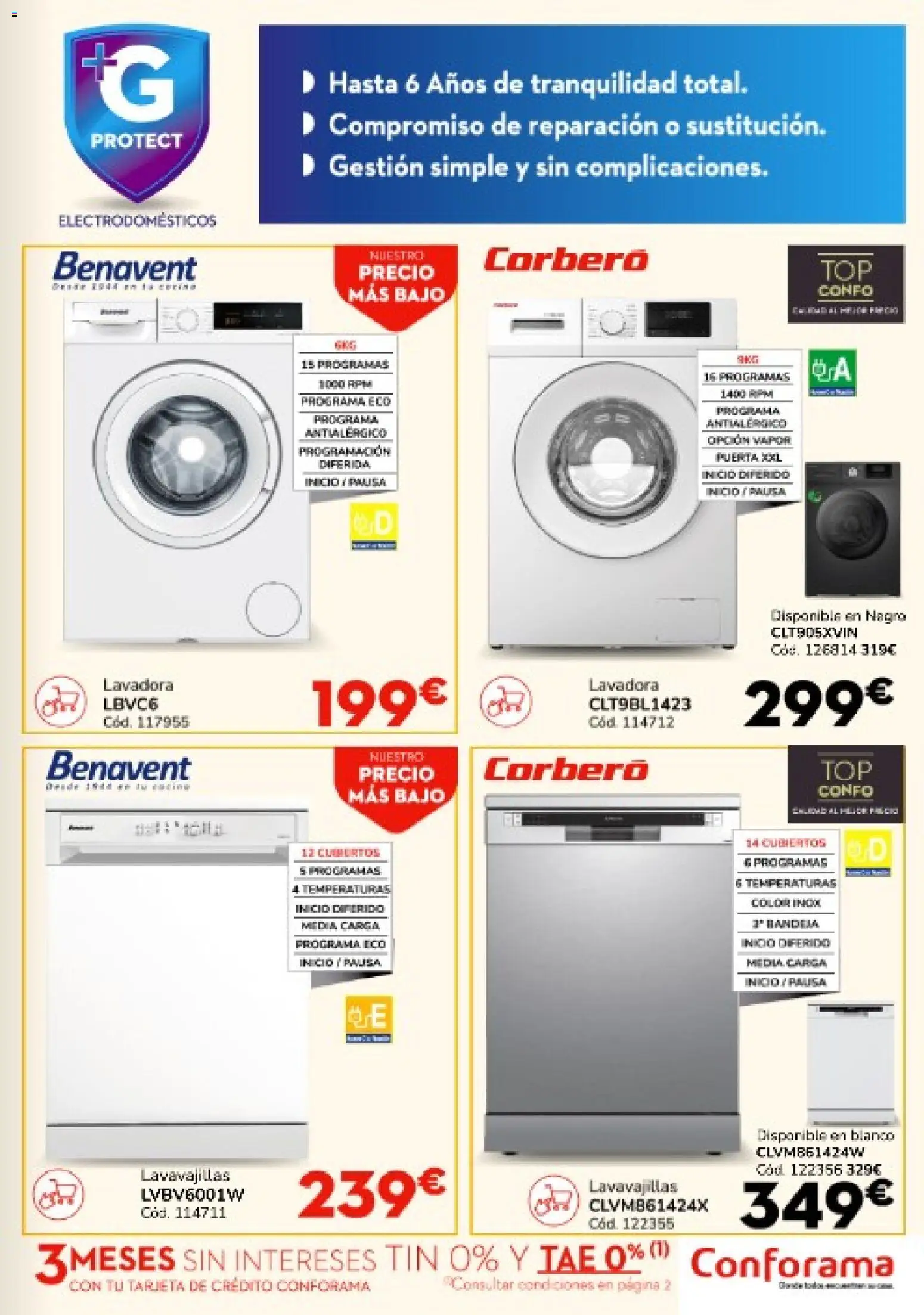 Conforama folleto │ válido desde el 18.12.2025 | Página: 15 | Productos: Lavadora, Lavavajillas, Bandeja