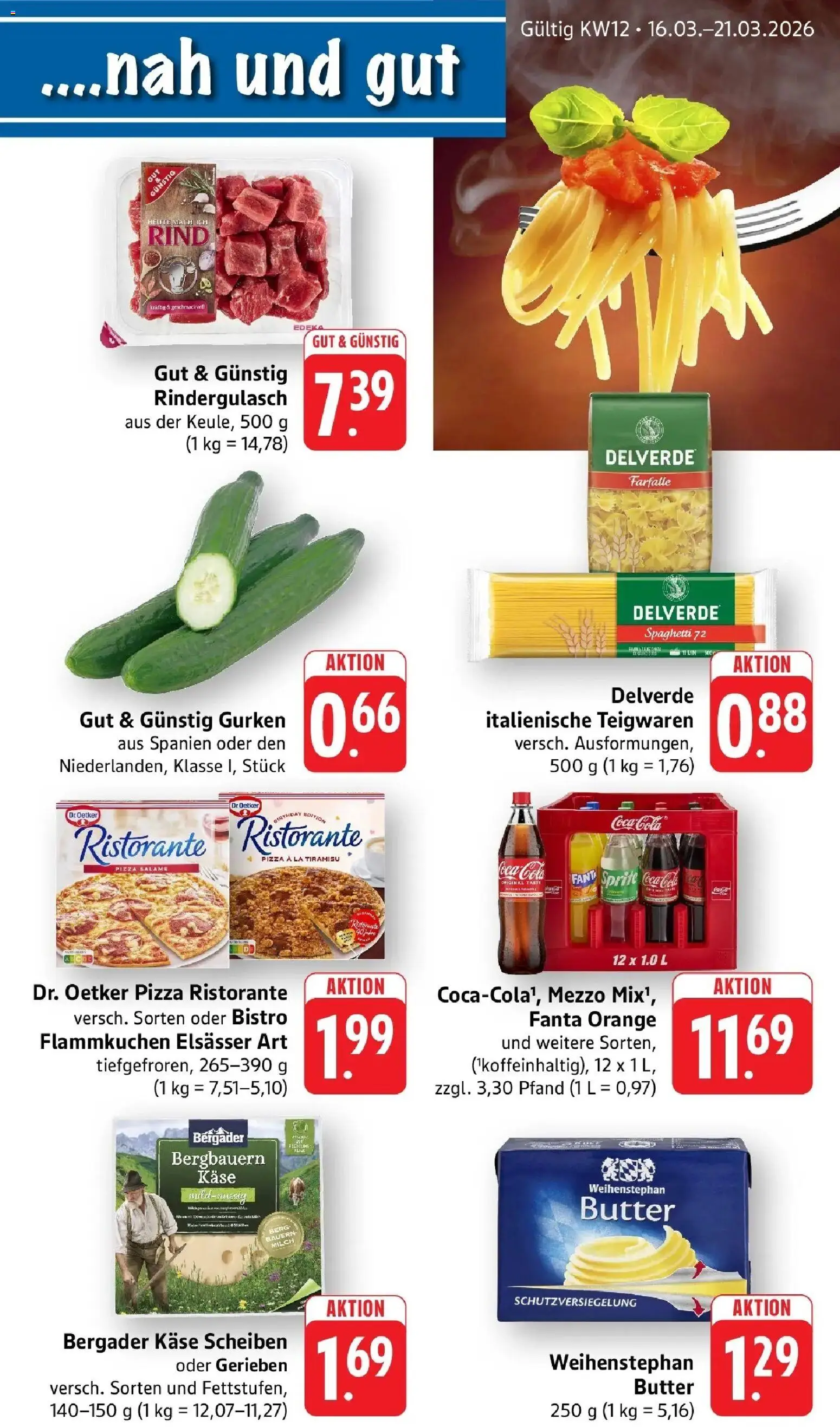 Edeka prospekt Gengenbach	 – gültig ab 15.03.2026 | Seite: 1 | Produkte: Ristorante, Käse, Weihenstephan butter, Pizza