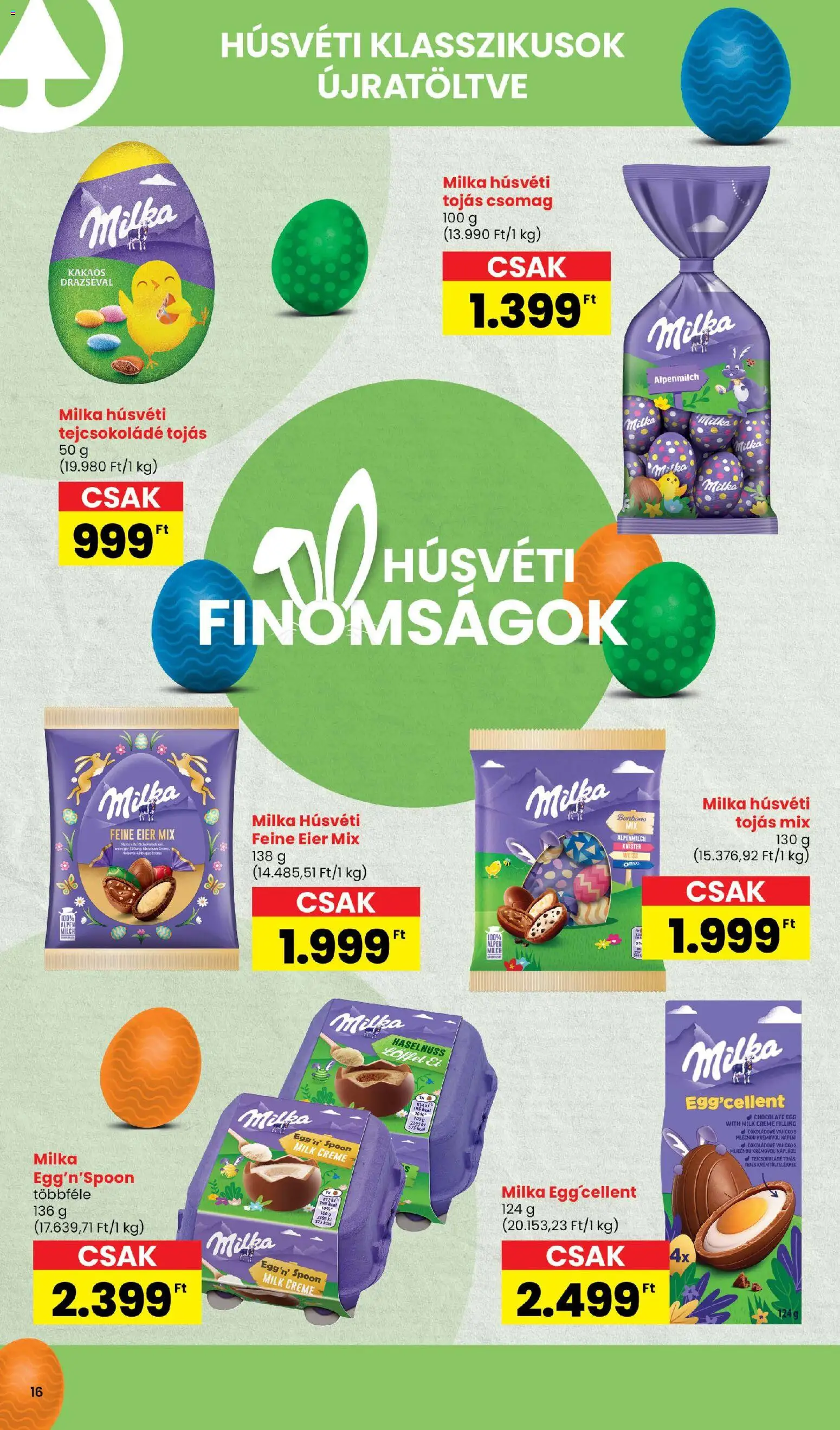 Interspar akciós ujság - amely érvényes a következő dátumtól: 05.03.2026 | Oldal: 16 | Termékek: Tejcsokoládé, Tojás
