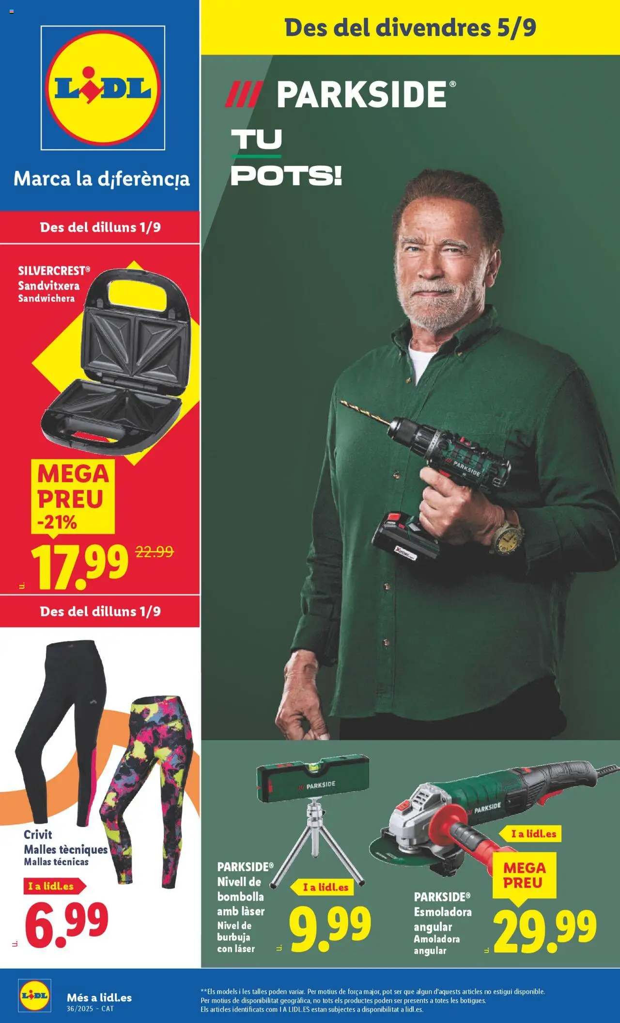 Lidl folleto de bazar │ válido desde el 01.09.2025 | Página: 1 | Productos: Sandwichera