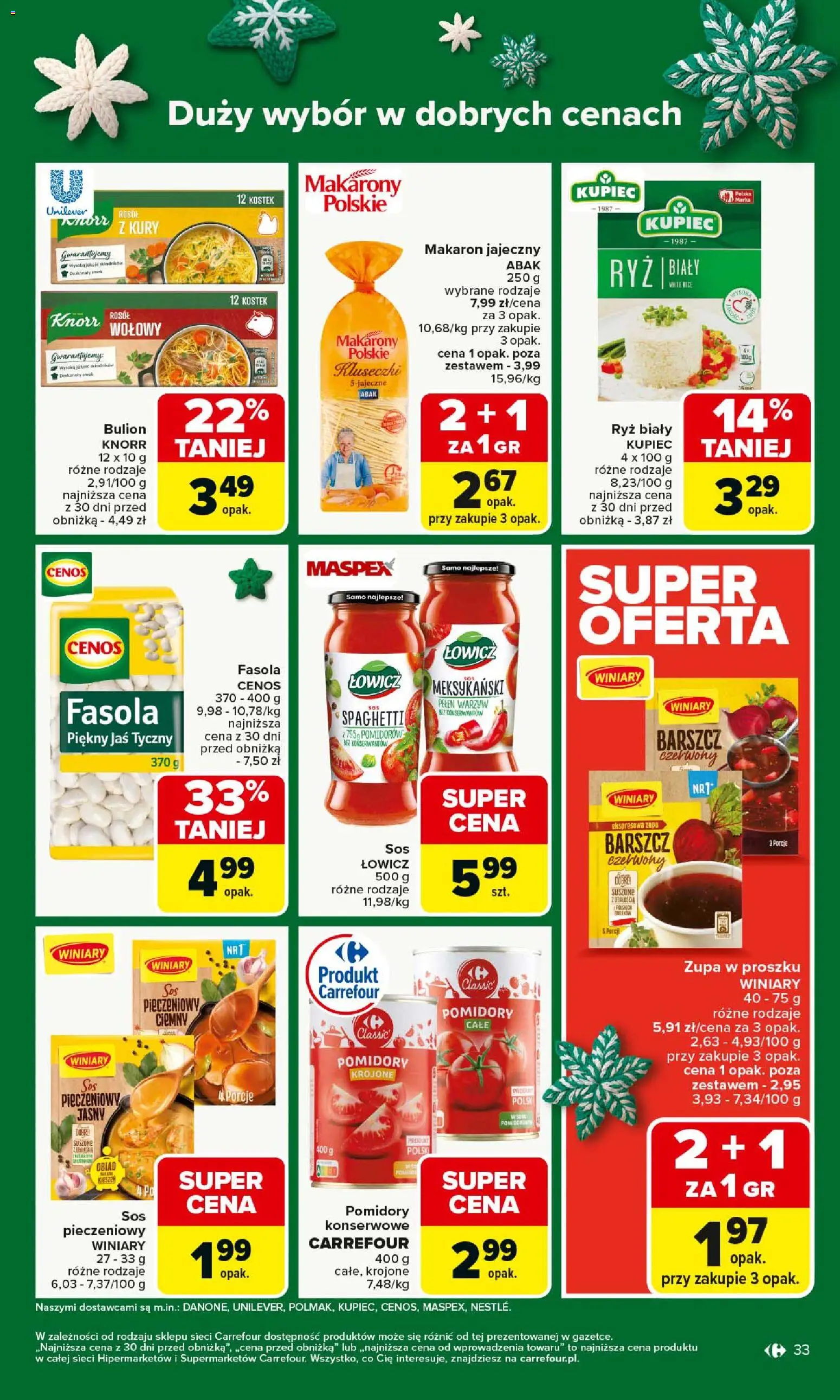 Carrefour Gazetka od 08.12.2025 | Strona: 37 | Produkty: Barszcz, Pomidory, Ryż, Makarony