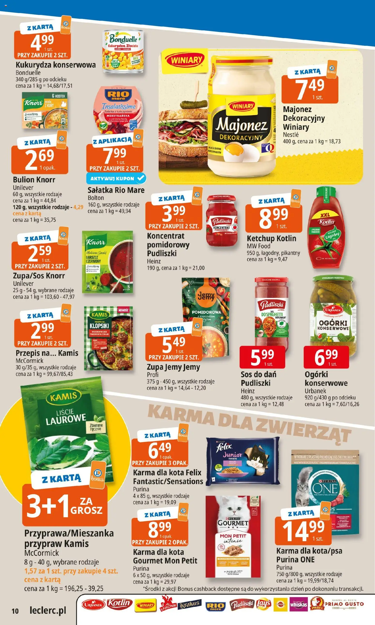 E.Leclerc Gazetka od 04.11.2025 | Strona: 10 | Produkty: Karta, Koncentrat pomidorowy, Lays, Klopsiki