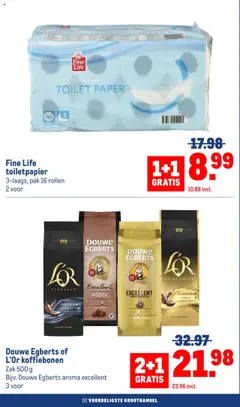 Makro - Folder - Voorbeeld van een folder van Makro, geldig van 22.10.2025 | Pagina: 2 | Producten: Koffiebonen, Zak, Toilet, Toiletpapier