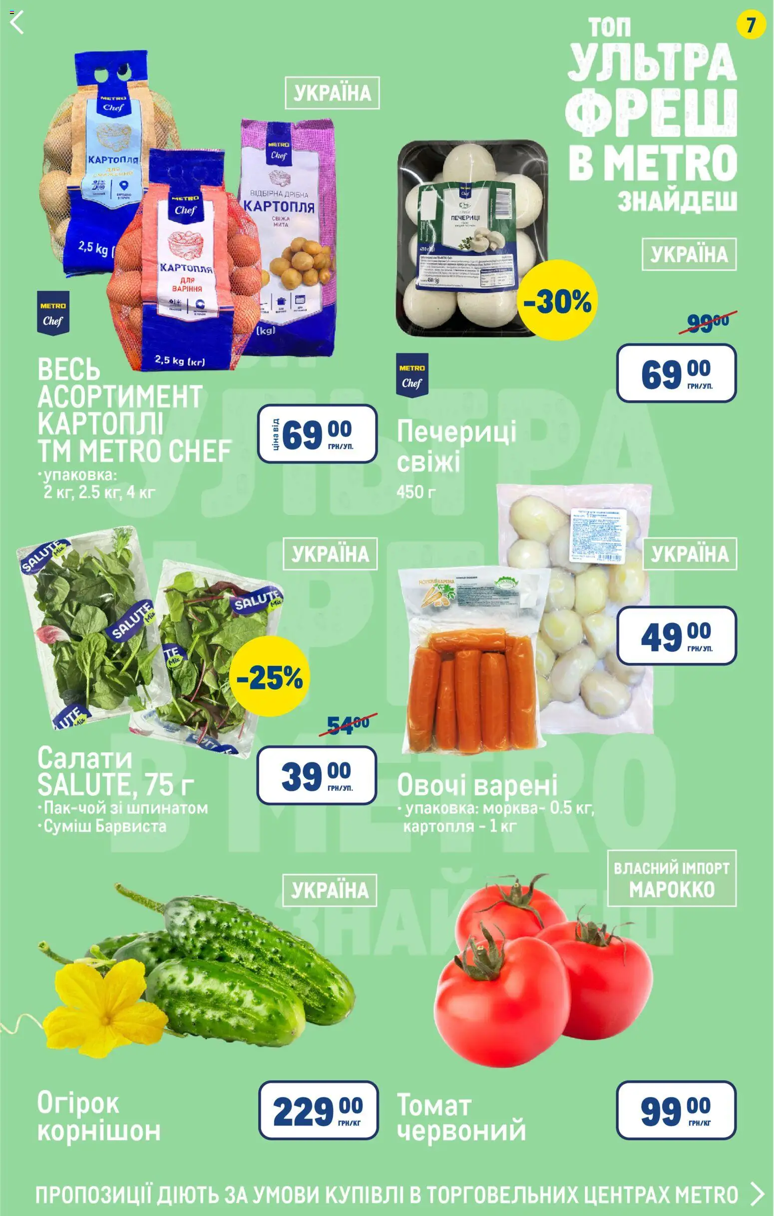 Metro Kаталог - дійснийкції з 15.01.2026 | Сторінка: 7 | Товари: Морква, Картопля, Овочі