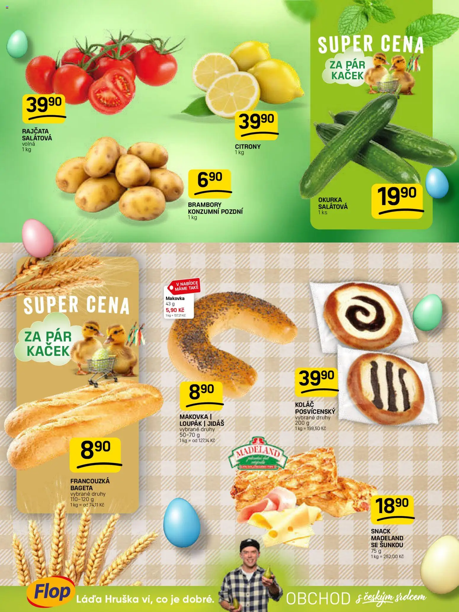 Flop leták od 04.03.2026 | Strana: 3 | Produkty: Brambory, Citróny, Bageta, Okurka