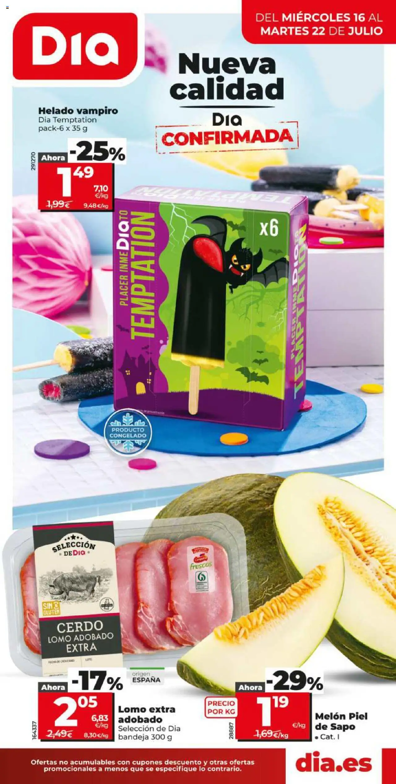 Dia - folleto Market │ válido desde el 16.07.2025 | Página: 1 | Productos: Φορτιστής, Cerdo, Helado, Bandeja